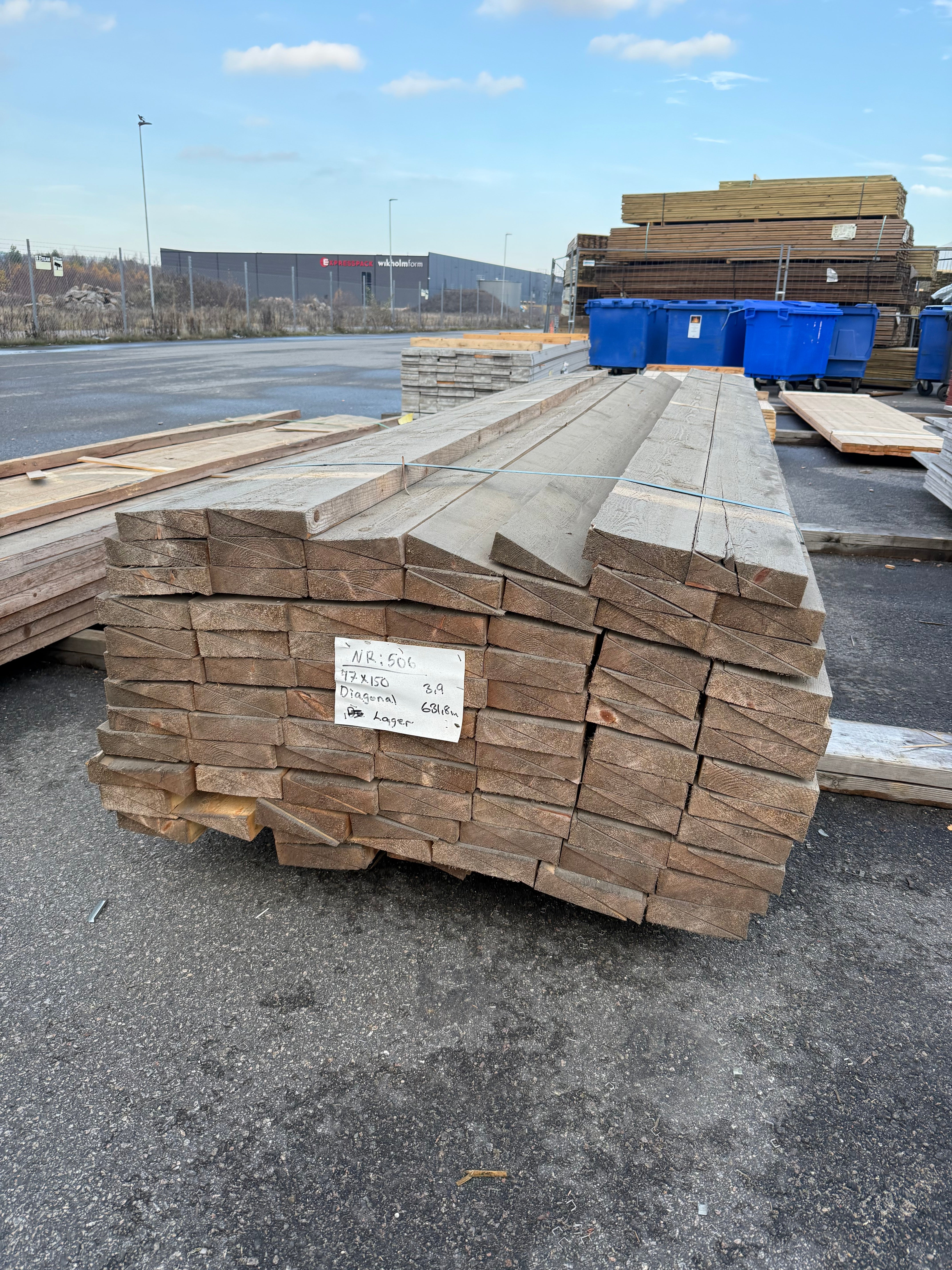 Paket Snedkapade Reglar 47x150mm – 160 st 3,90 m