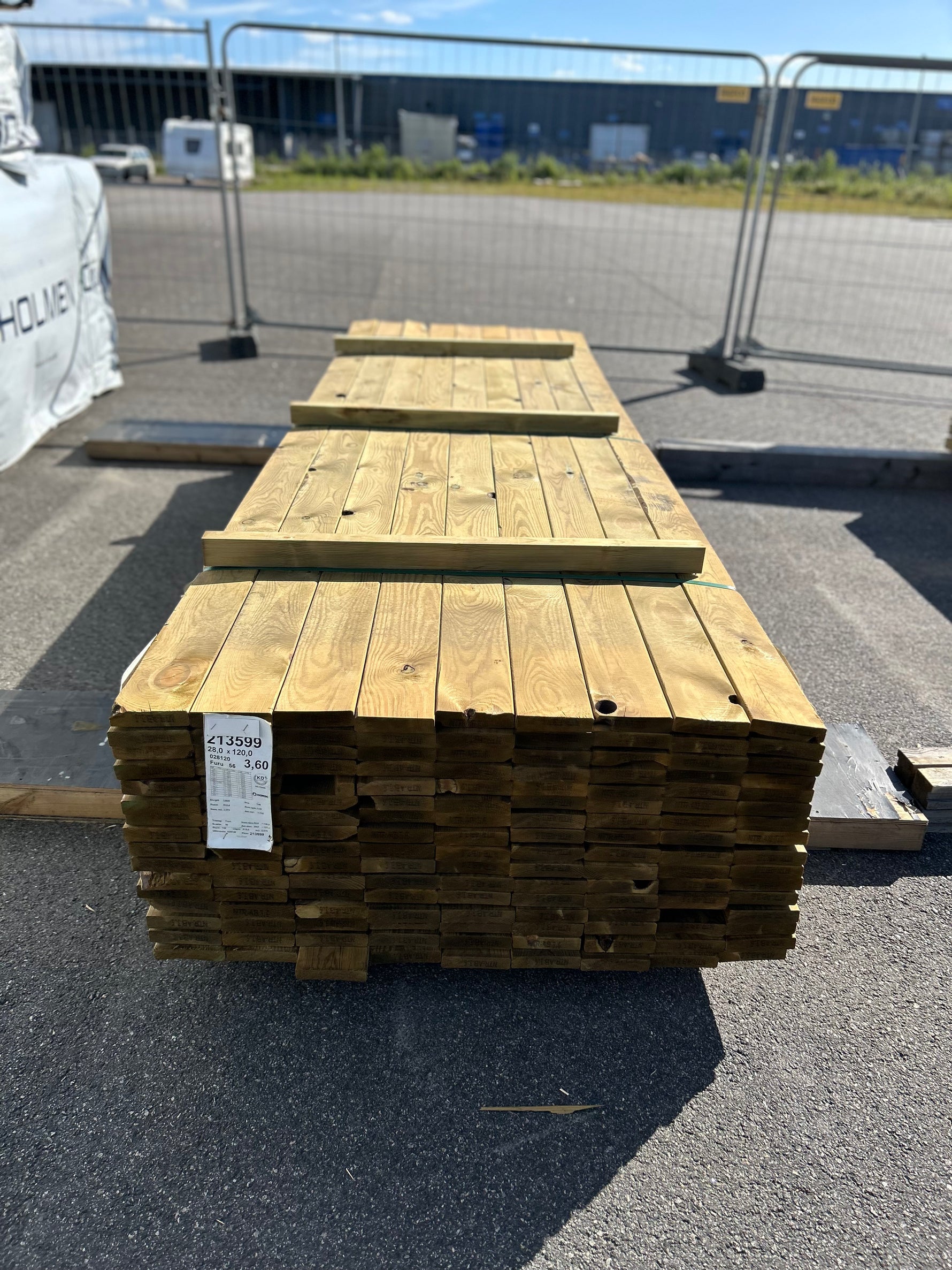 Paket Tryckimpregnerad Trall 28x120mm 3,60m 144st B-Sortering