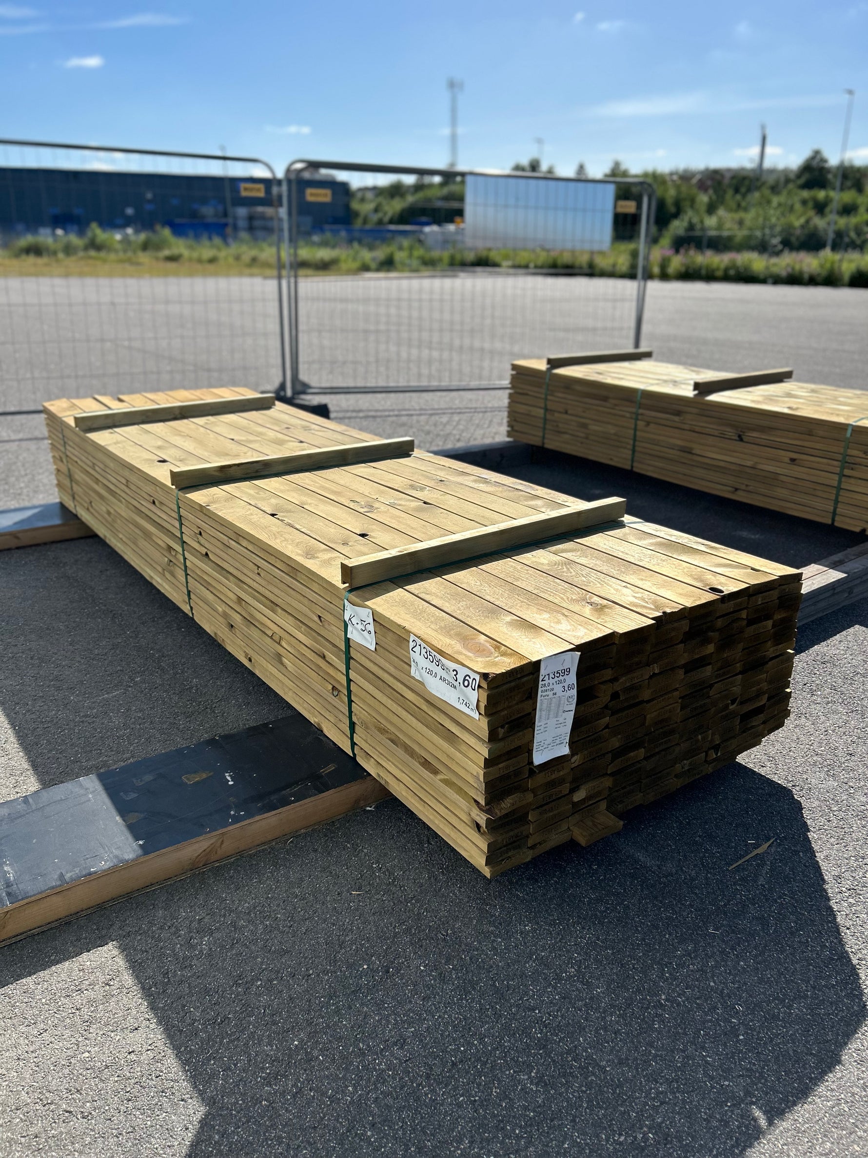 Paket Tryckimpregnerad Trall 28x120mm 3,60m 144st B-Sortering