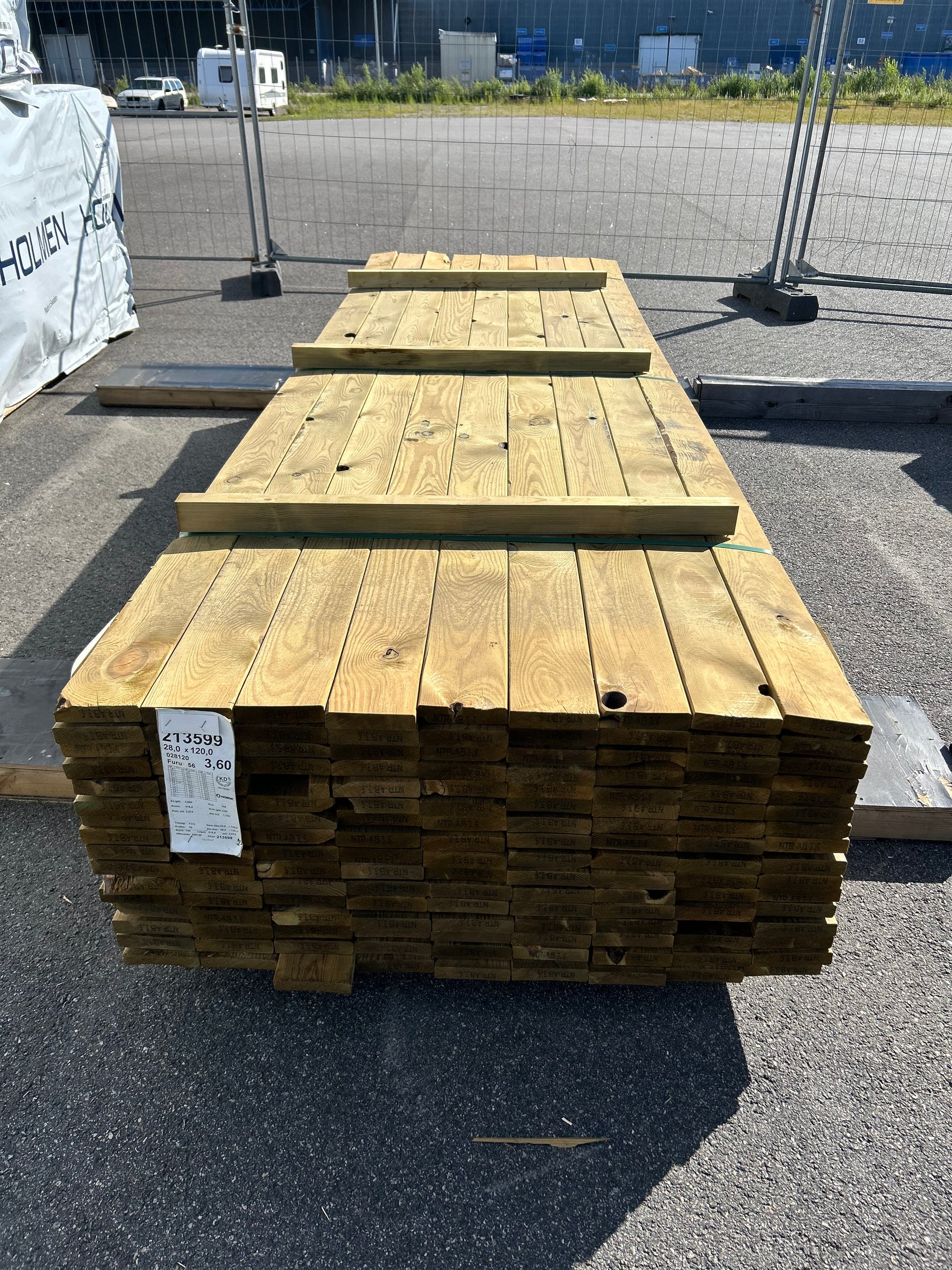Paket Tryckimpregnerad Trall 28x120mm 3,60m 144st B-Sortering