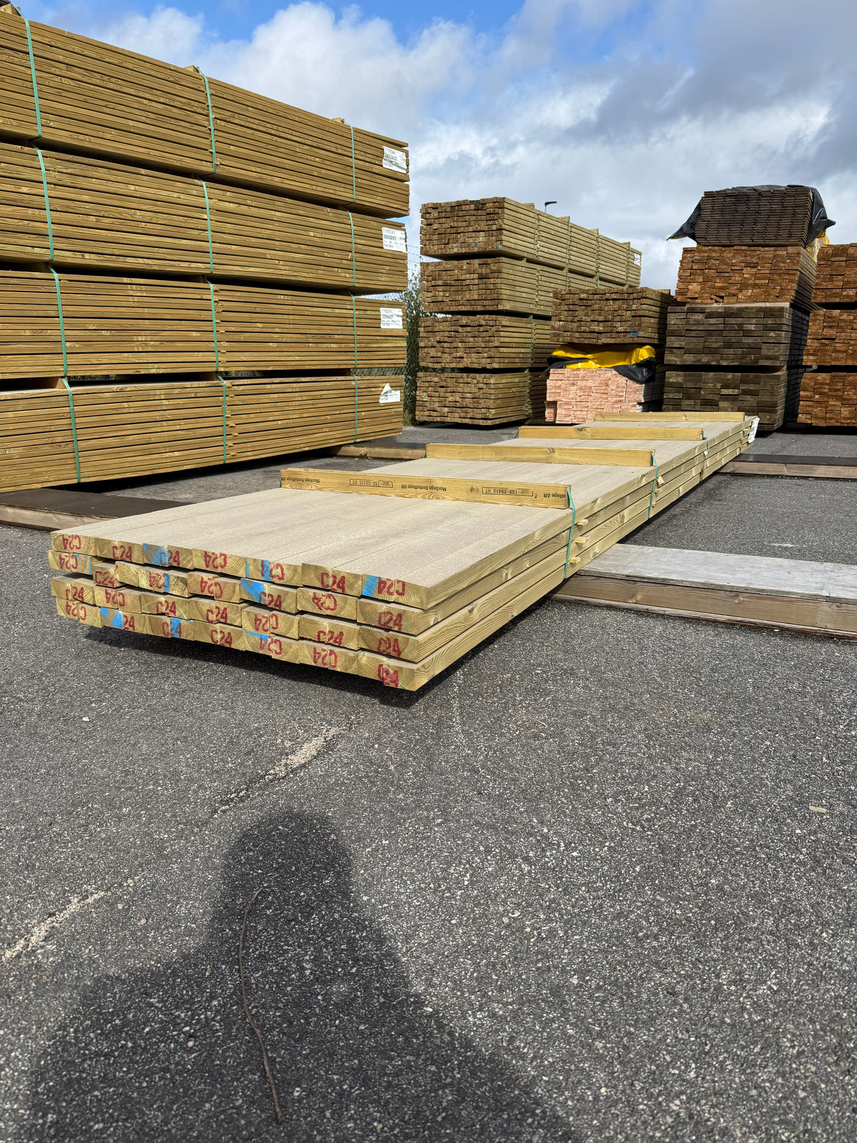 Paket Tryckimpregnerade Reglar 45x70mm, 56st 5,40m