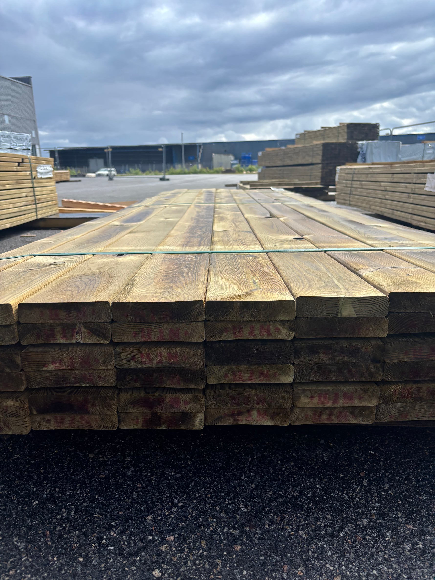 Paket Tryckimpregnerad Trall 28x120mm Furu, 54st 3,6m (Andra-sortering)
