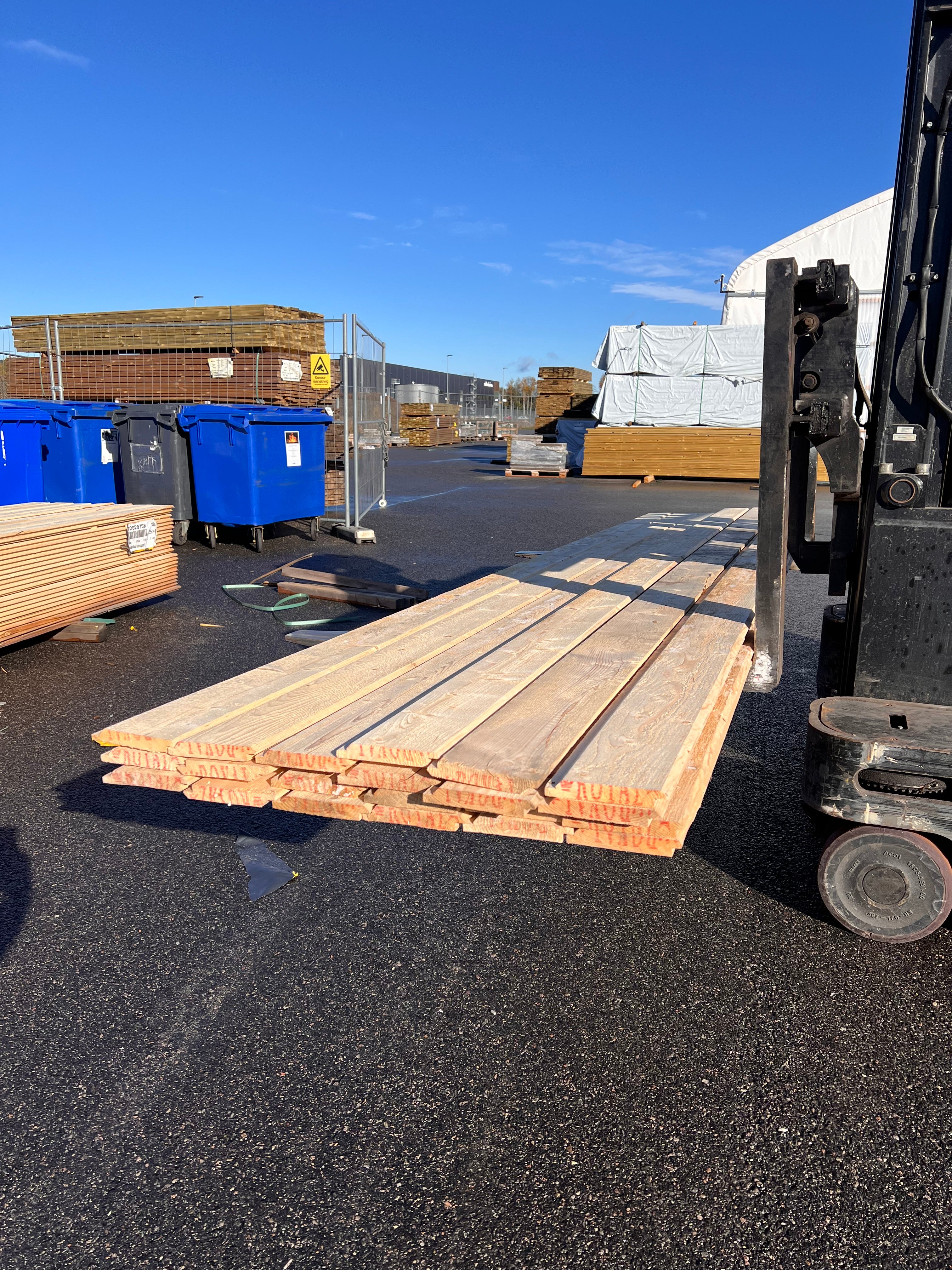 Paket dubbelfas halvspont 22x145mm, 21st 4,20m (Fuktskadat)