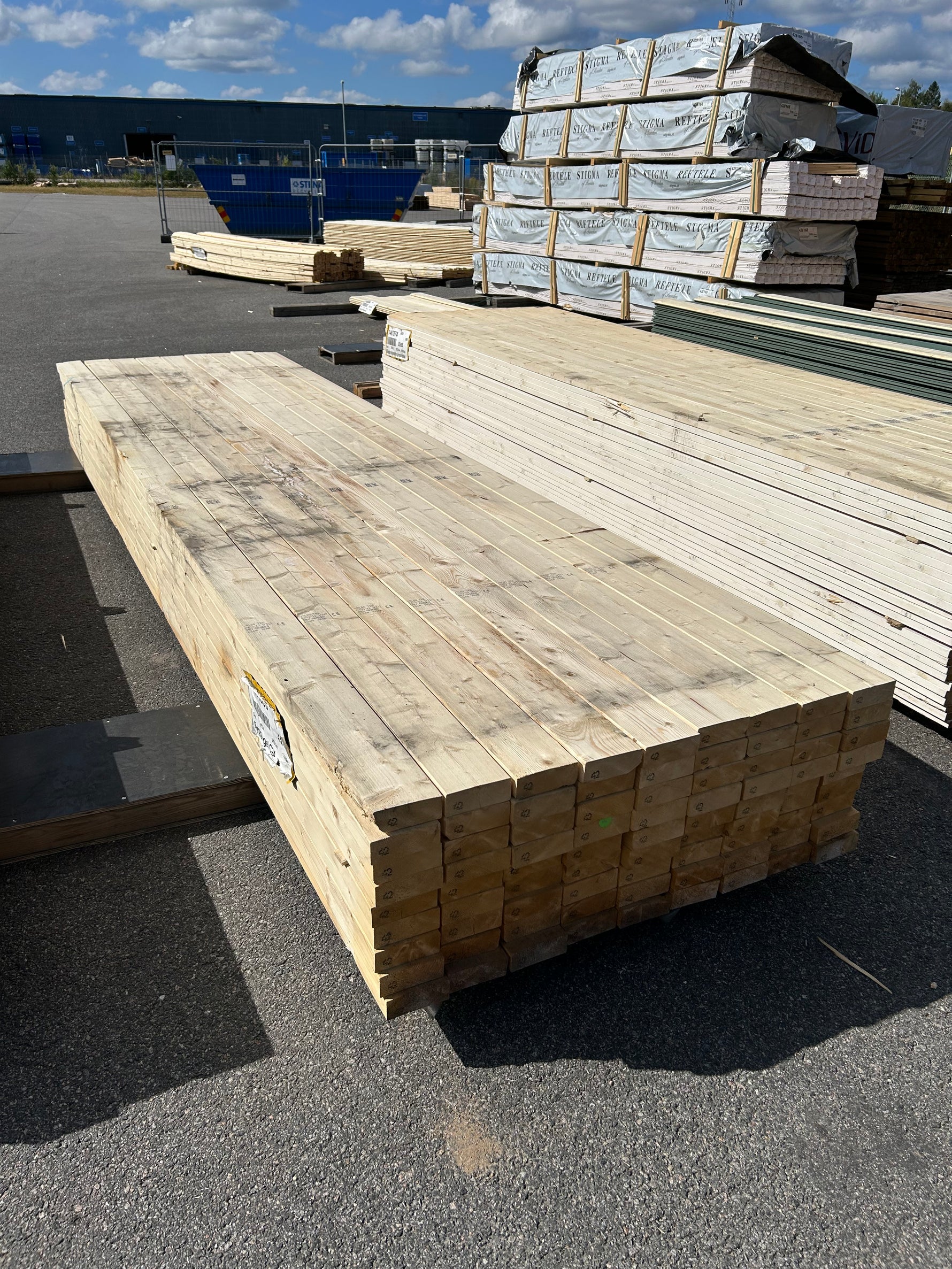 Paket Reglar 45×120 mm 4,20m 81 st C24- Fuktskadat