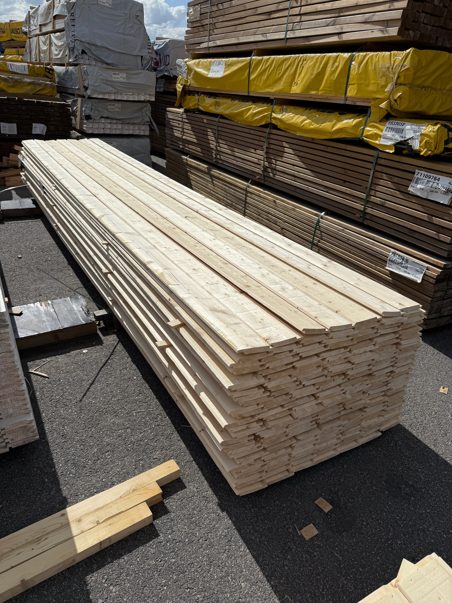 Paket Ytterpanel Dubbelfasspont 22x145mm 5.10m 175st Obehandlad