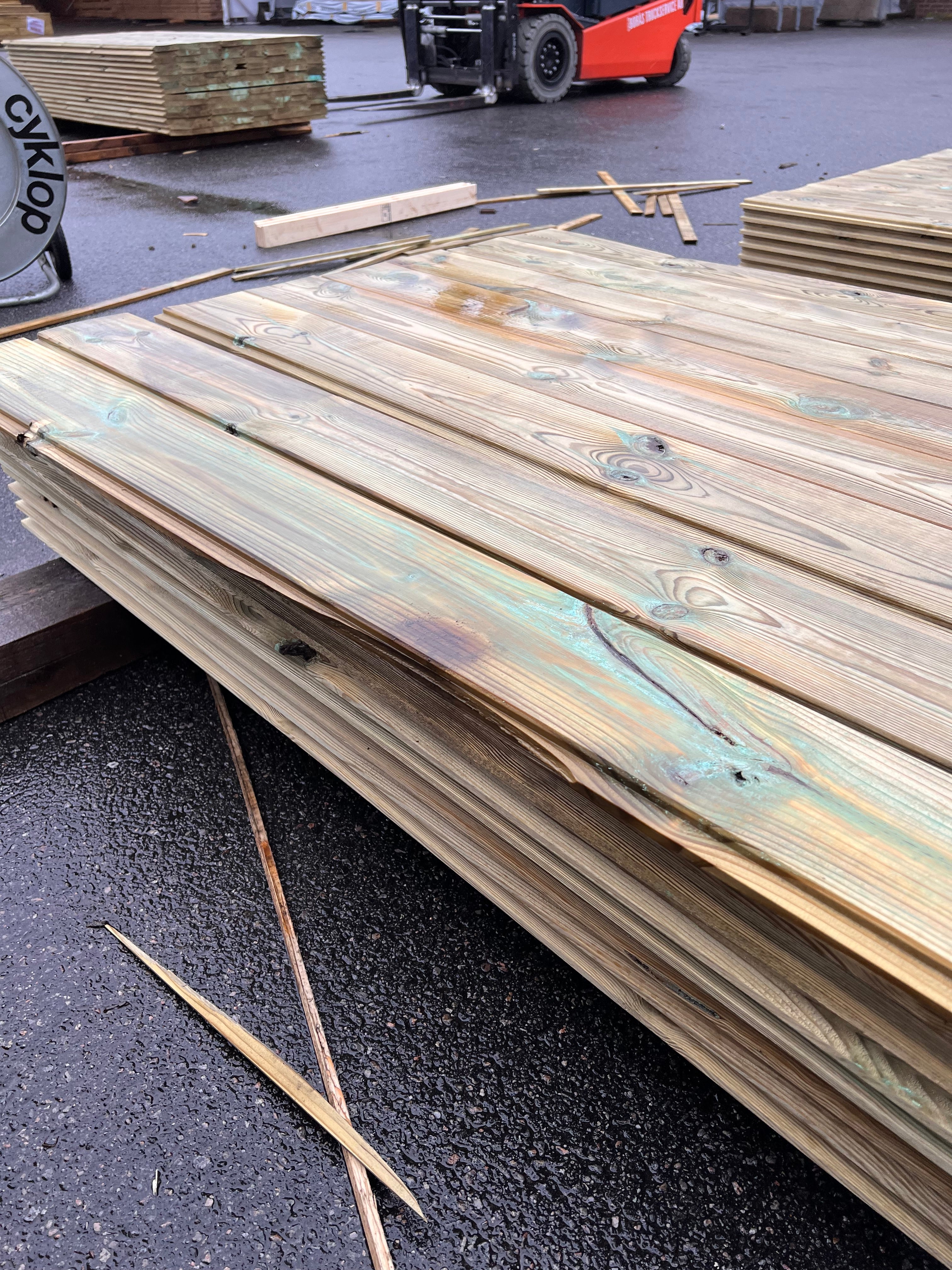 Paket Spontad Panel Hyvlad 27x145mm – 72 st 2.0m Tryckimpregnerad B-sort