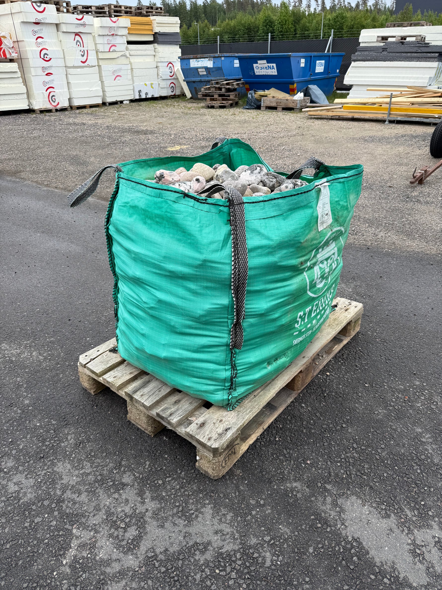 Dekorsten 60–90 mm – Sjösten Svart/Vit (säljs per säck)