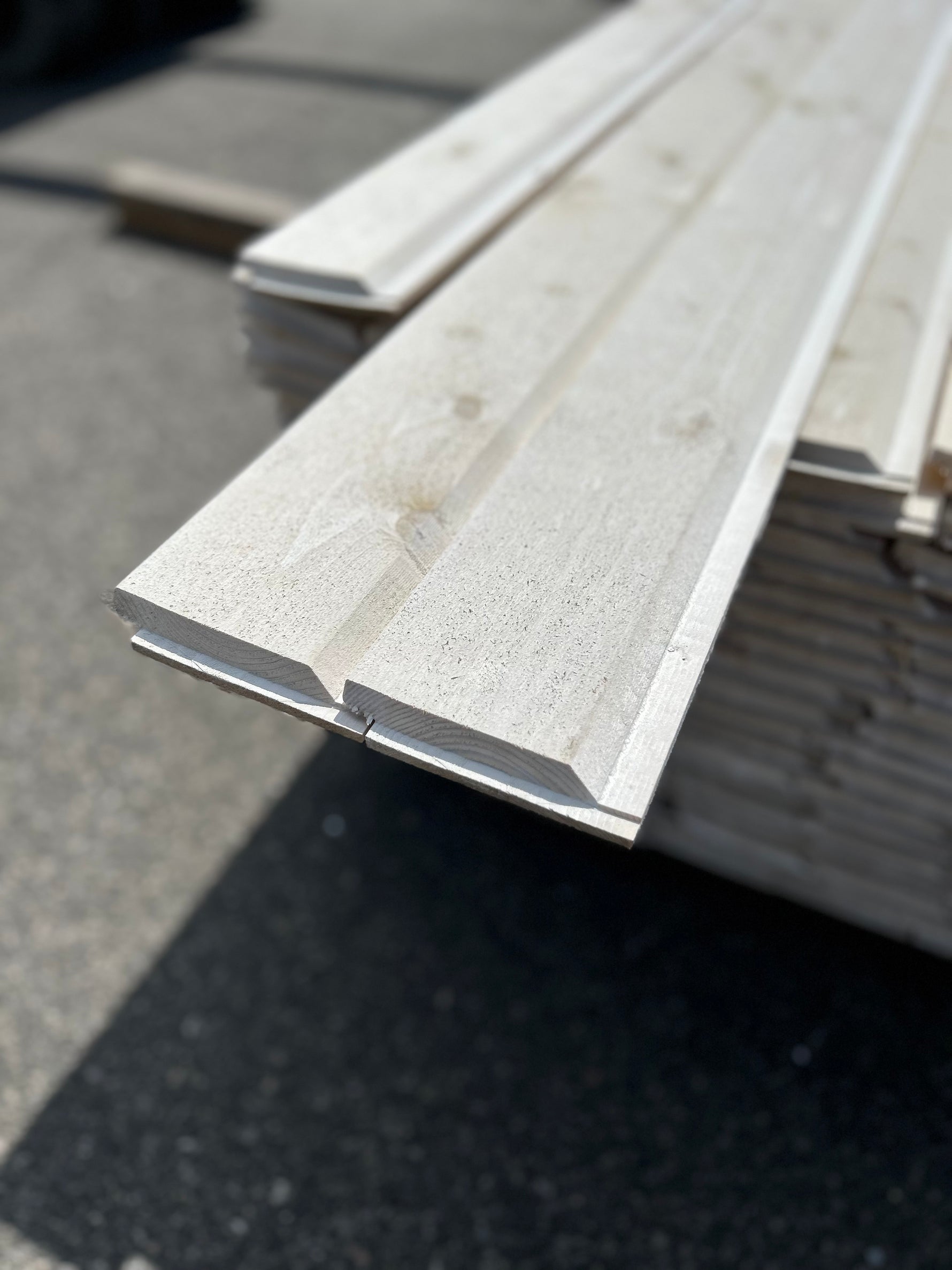 Paket Ytterpanel Enkelfasspont 22x120mm, 186st 4.80m- Grundmålad