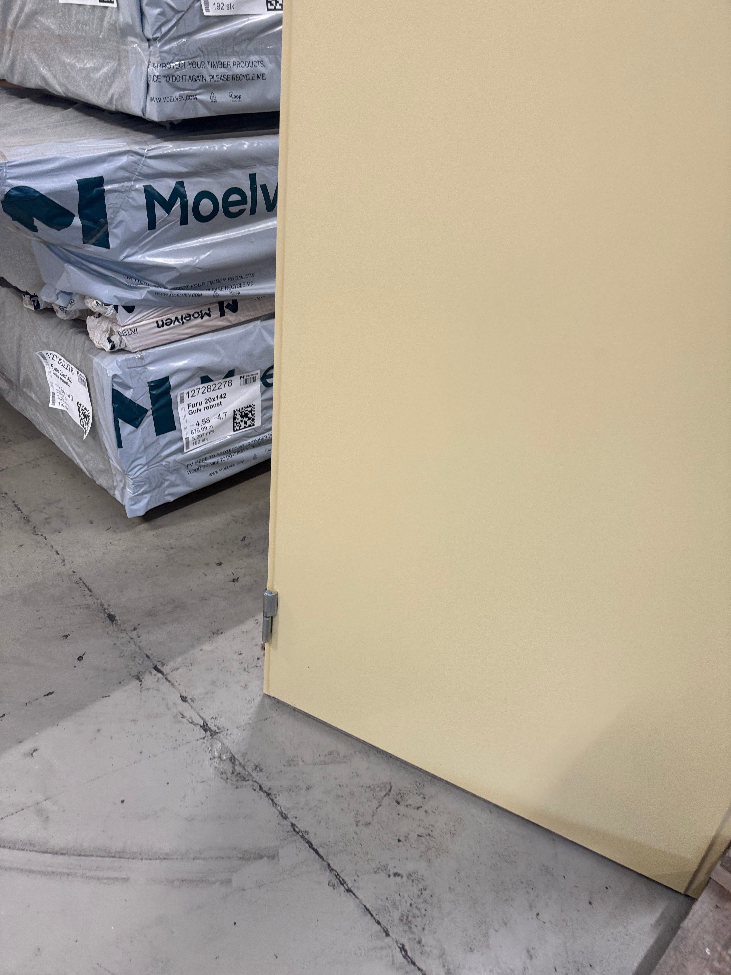 Lägenhetsdörr / Ståldörr Daloc – 99,5x219,5 cm (Vänsterhängd, Gul)