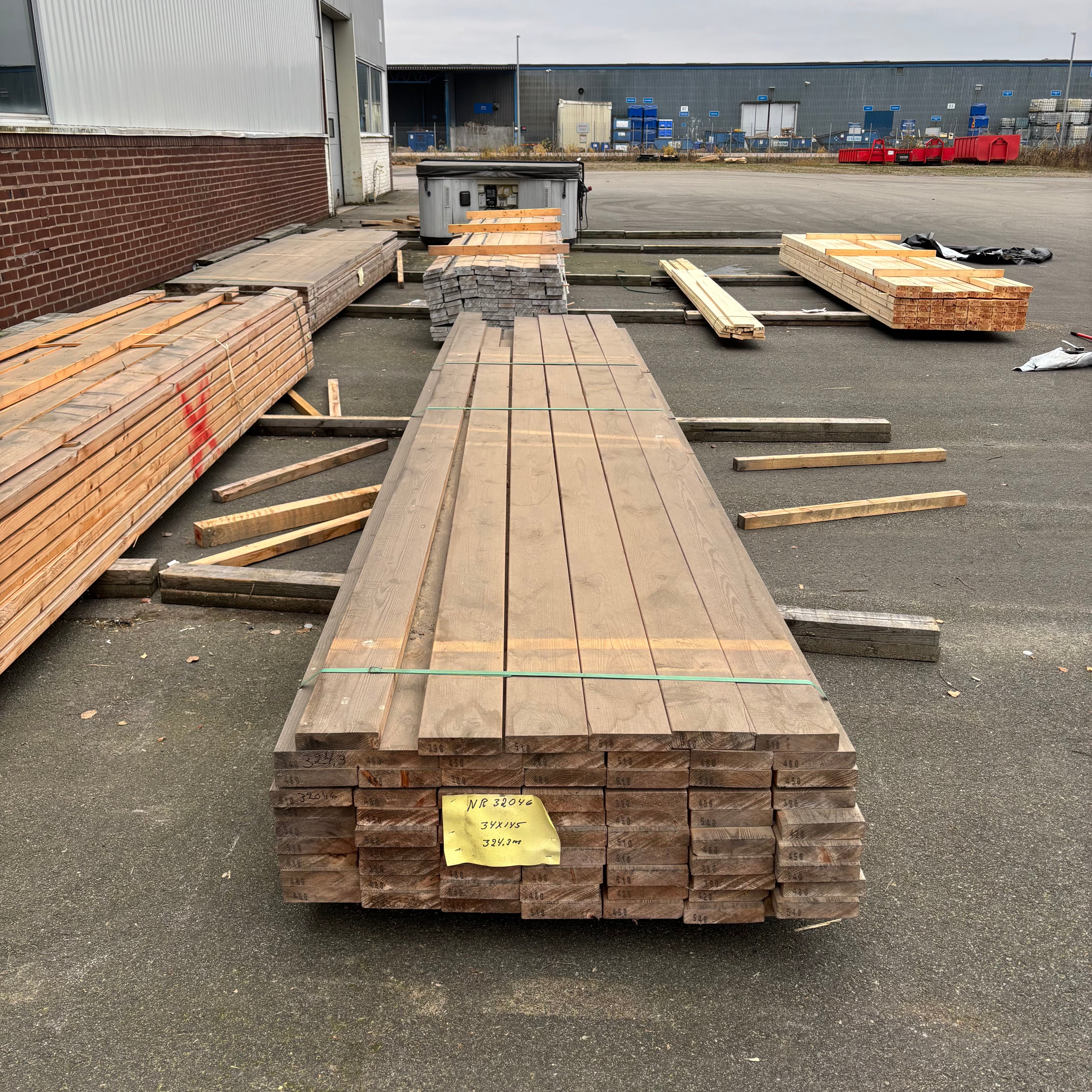 Paket Brädor Rundhyvlad 34x145mm – 69 st (3,9–5,4 m, Obehandlad)