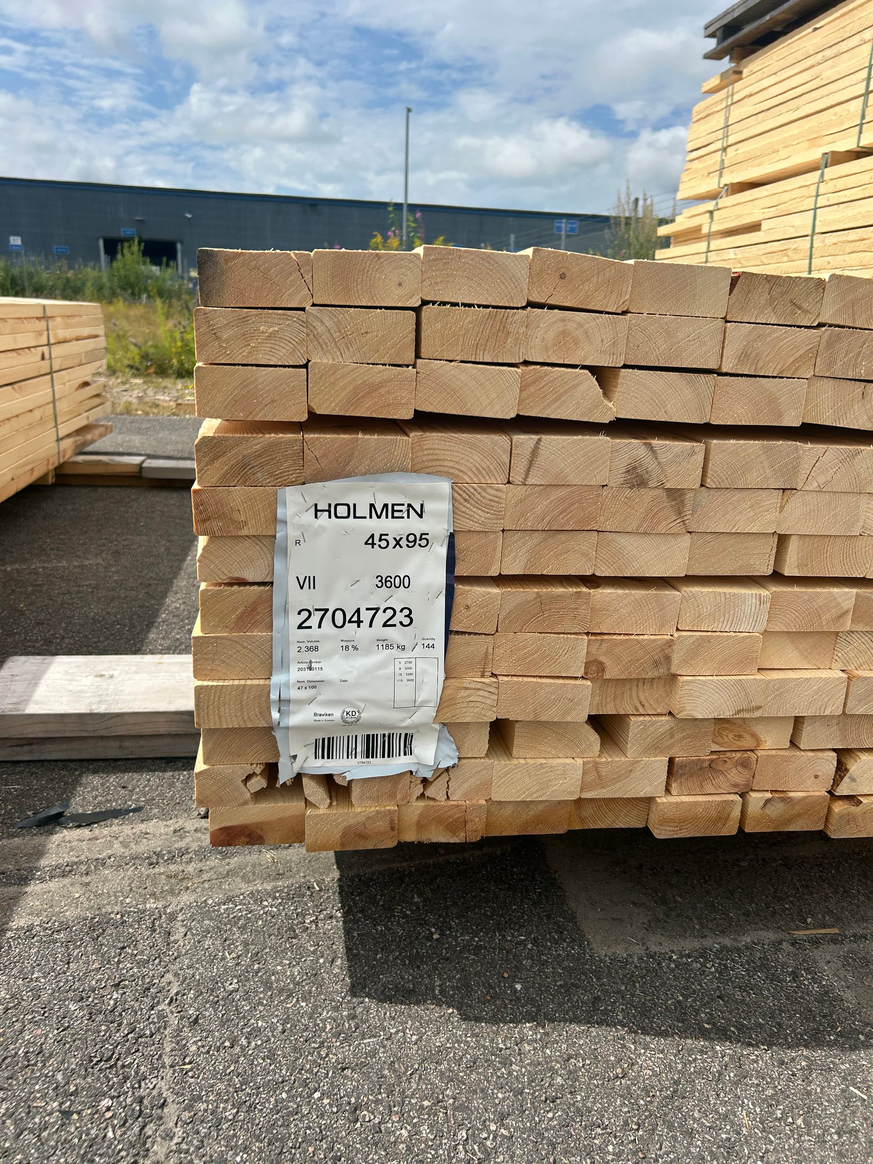 Paket Reglar 45x95mm 2,70-3,60m 144st