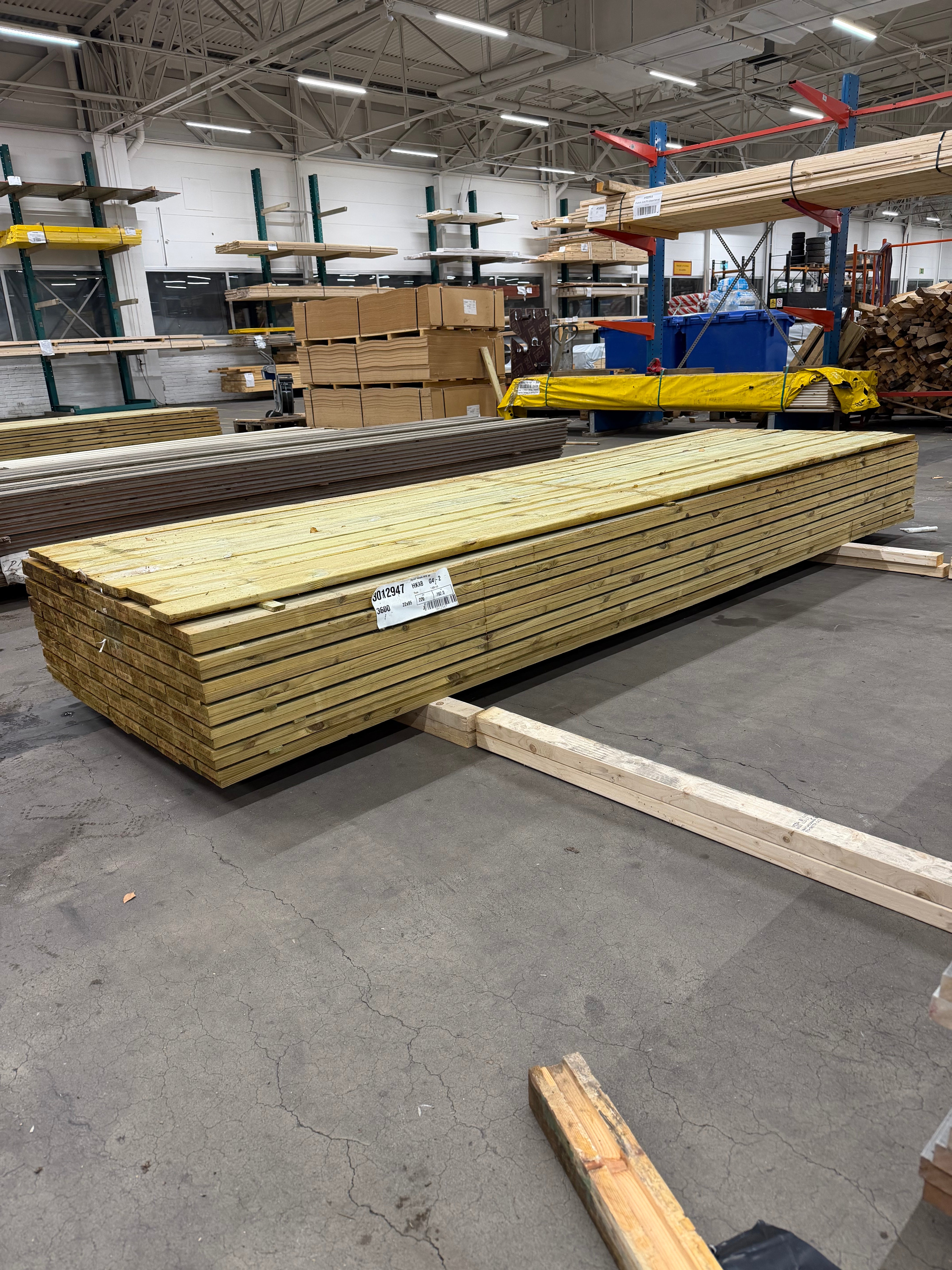 Paket Finsågad Panel 22x95 mm – 164 st Tryckimpregnerad