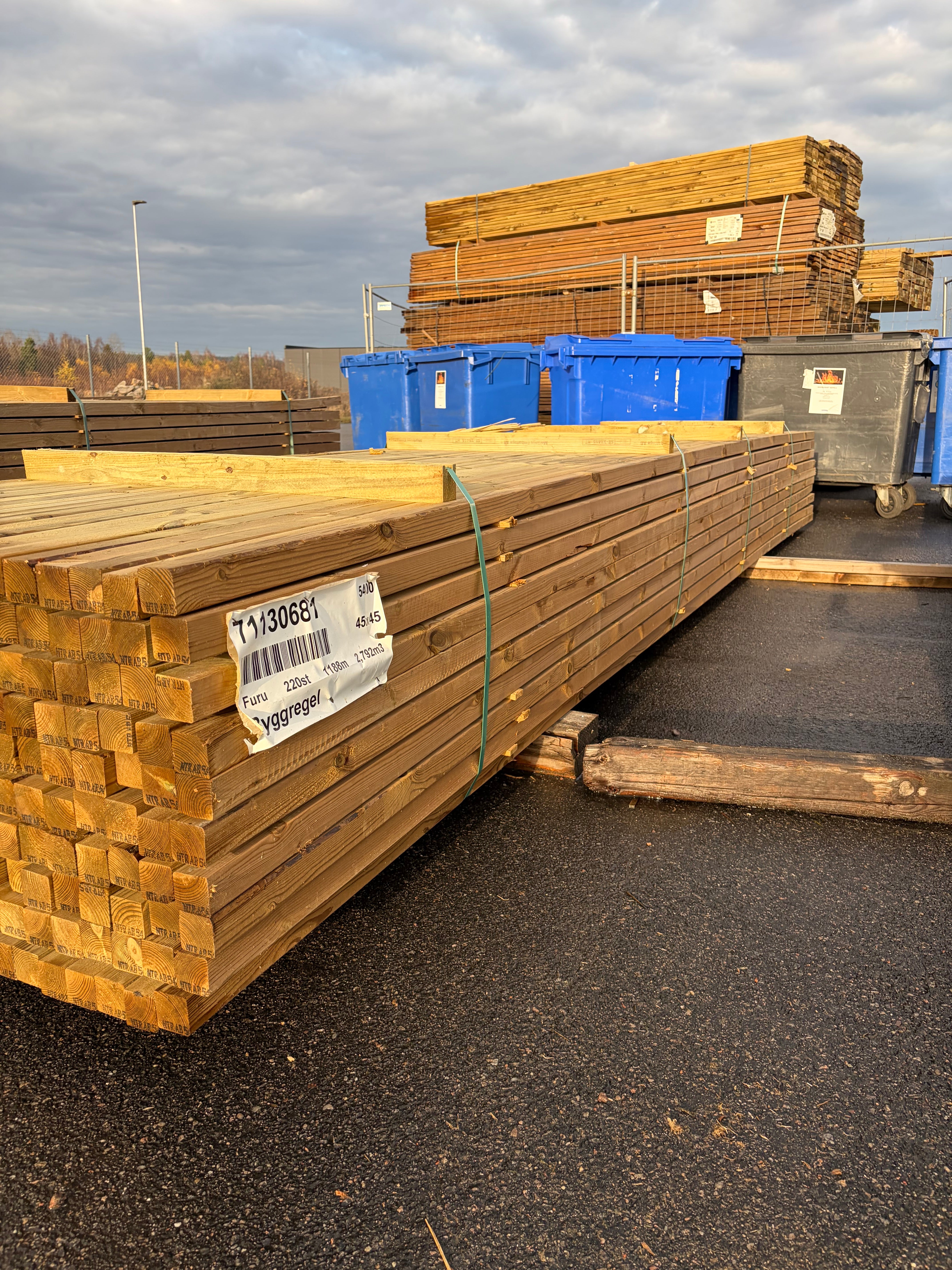 Paket Reglar 45x45mm – 220 st 5,40 m Tryckimpregnerad