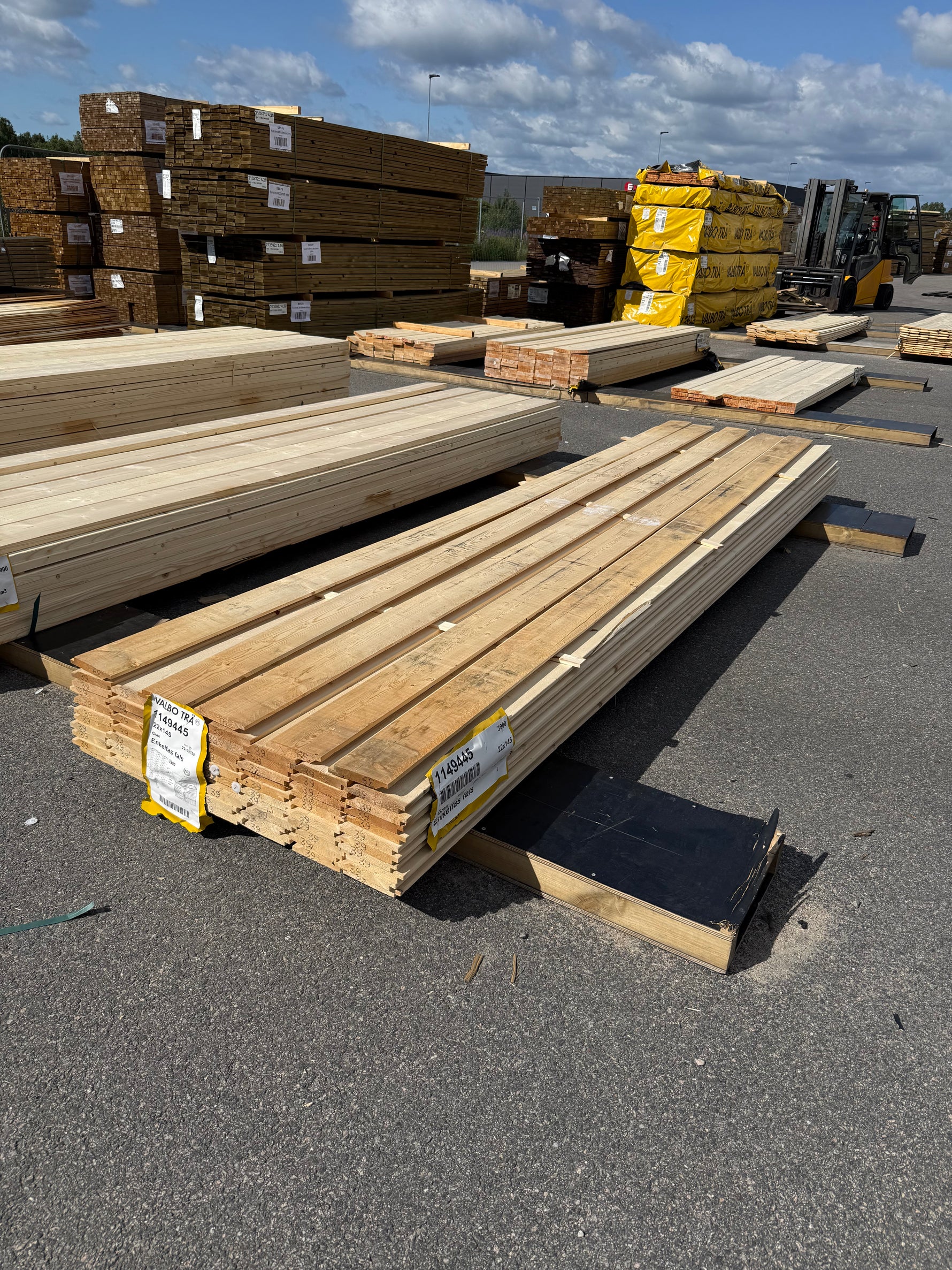 Paket Ytterpanel Enkelfas Fals 22x145mm 3.90m 75st