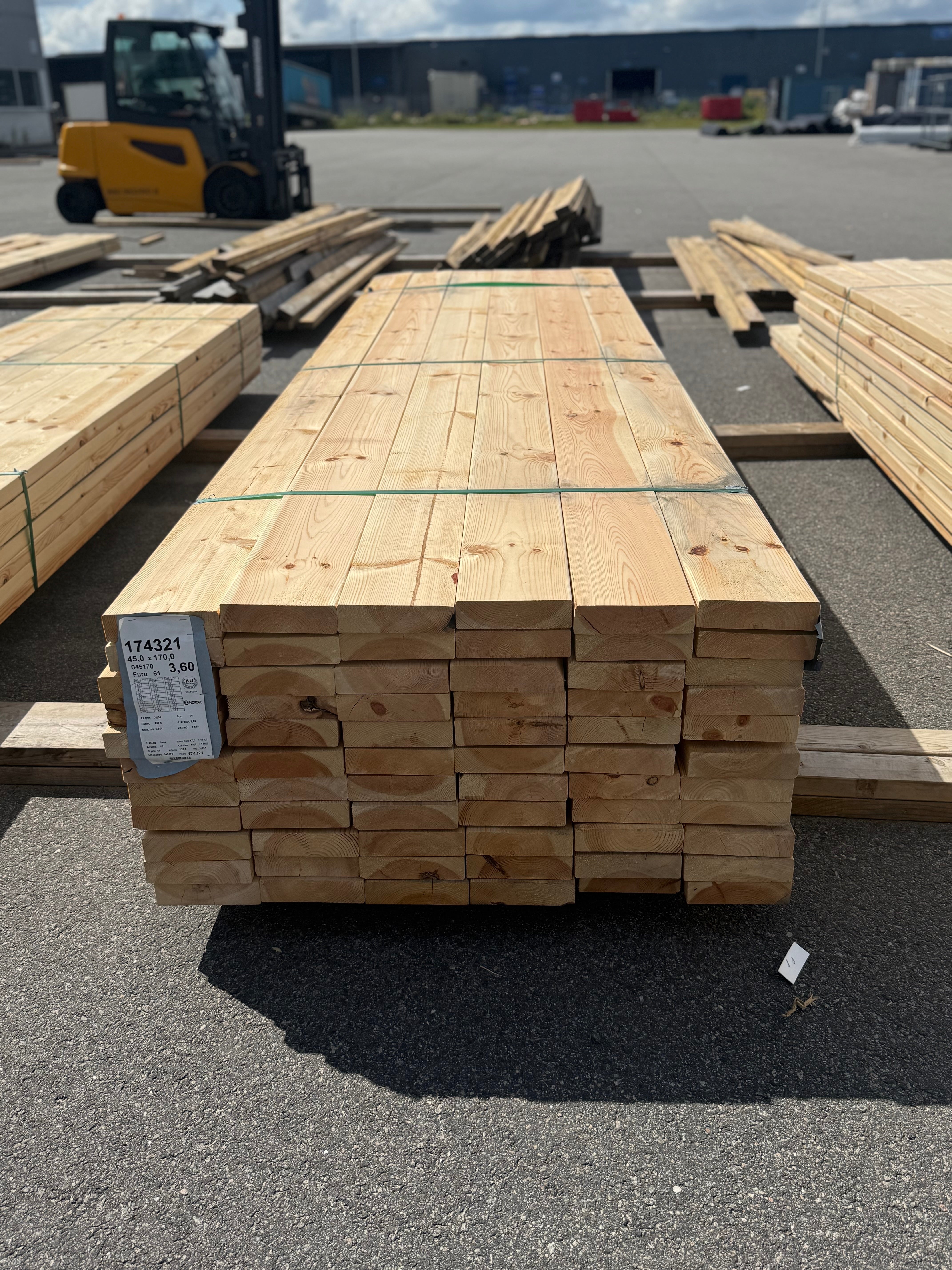 Paket Reglar 45x170mm furu 66st 3.60m