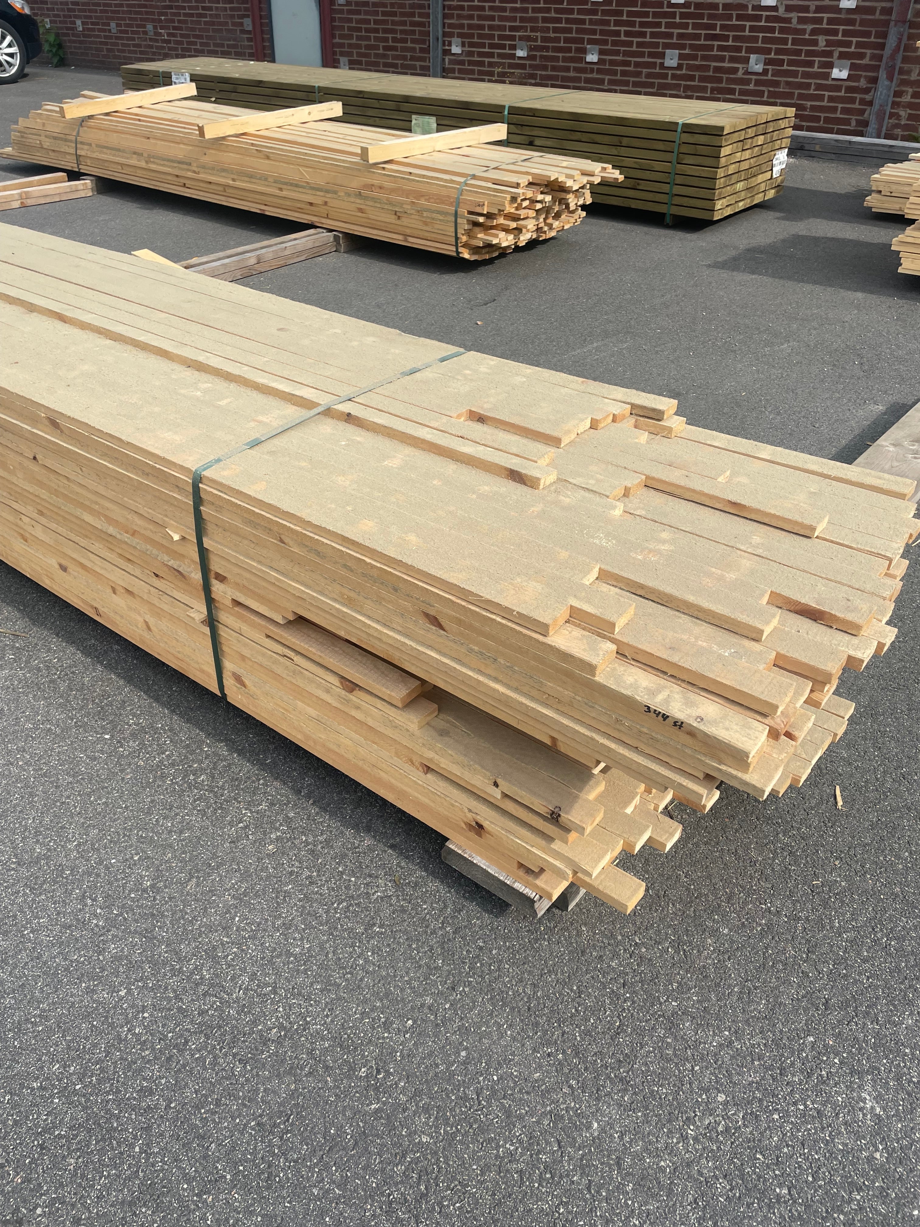 Paket med läkt 19x63 blandade längder