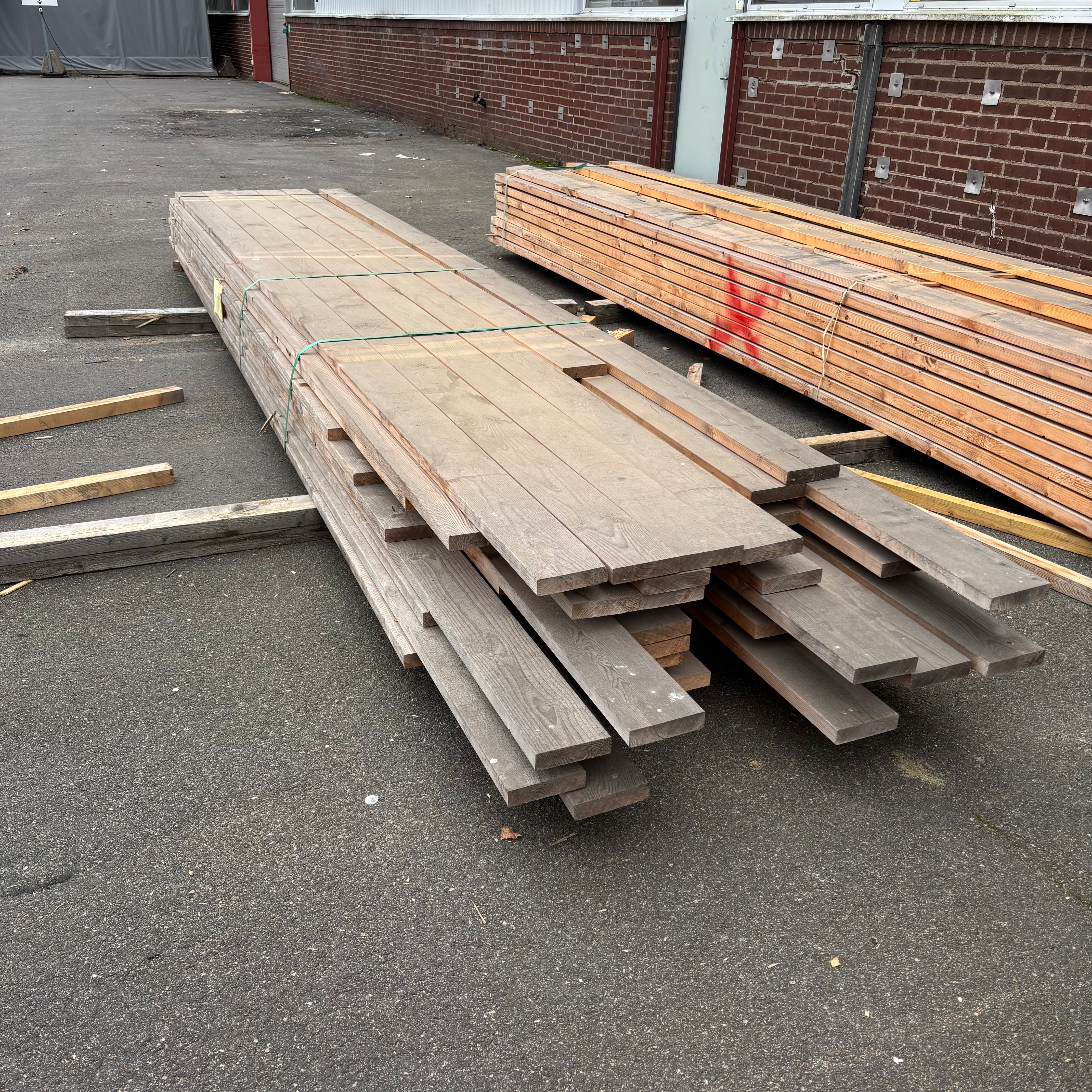 Paket Brädor Rundhyvlad 34x145mm – 69 st (3,9–5,4 m, Obehandlad)