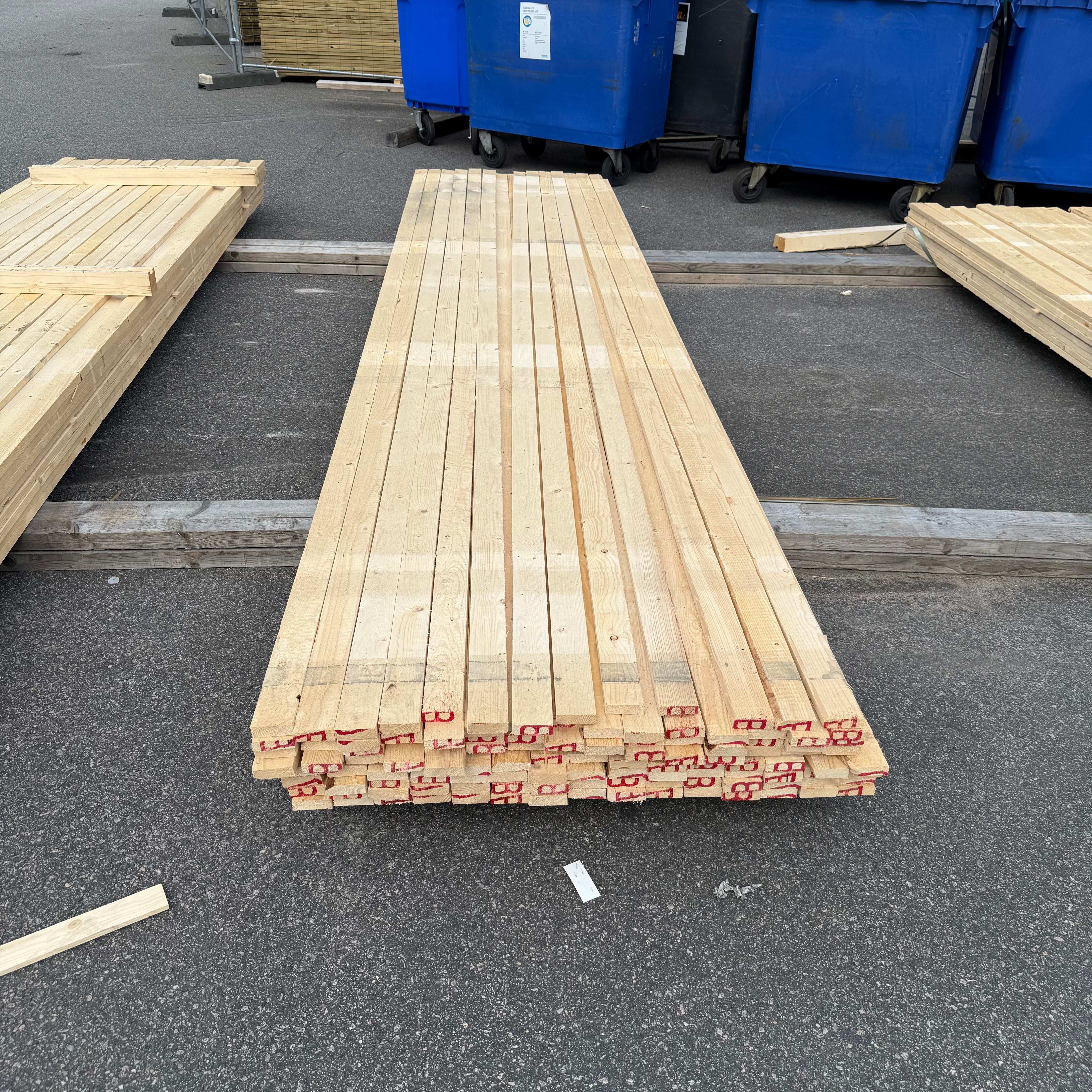 Paket Brädor 19x63mm – 118 st (4,20 m, gran, ohyvlad/råsågad)