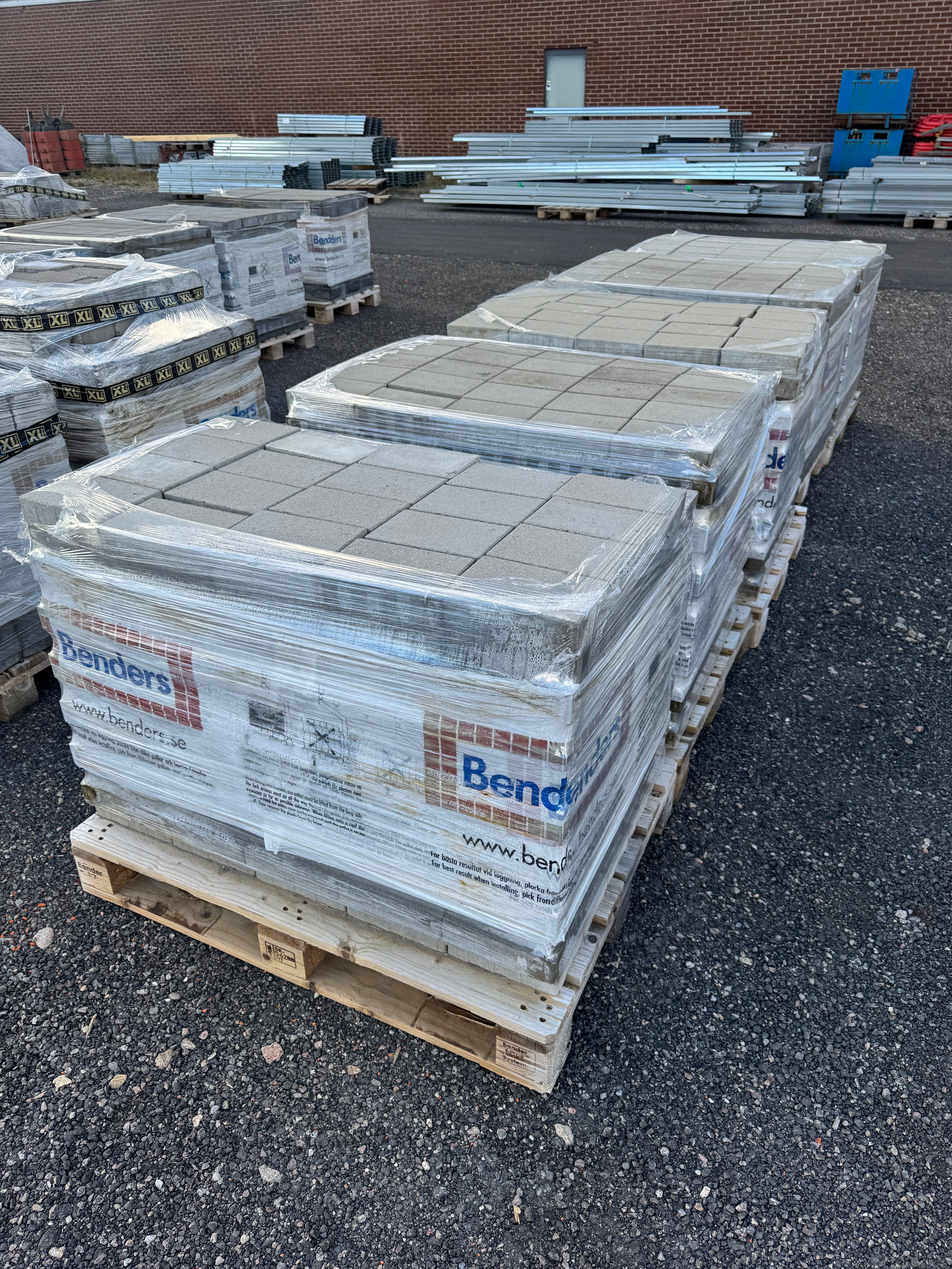 Marksten Metro 210x140x50mm – 5 pall (totalt 1745 st, Grå)