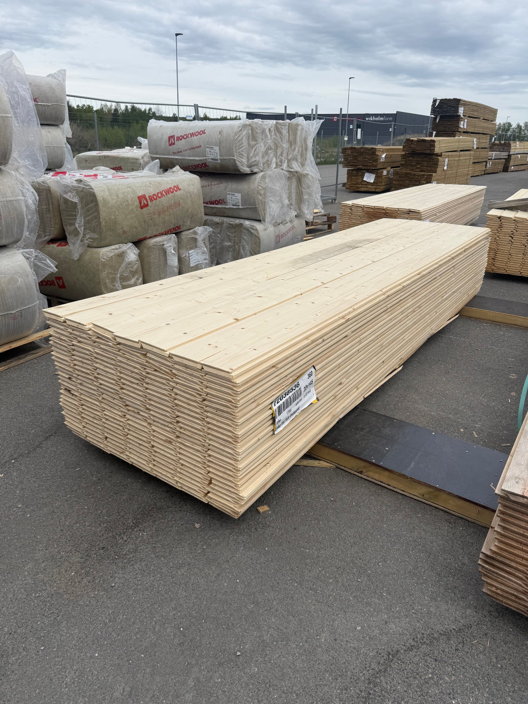 Paket Ytterpanel Enkelfas fals 22x145mm 3.60m- 175st (Obehandlad)