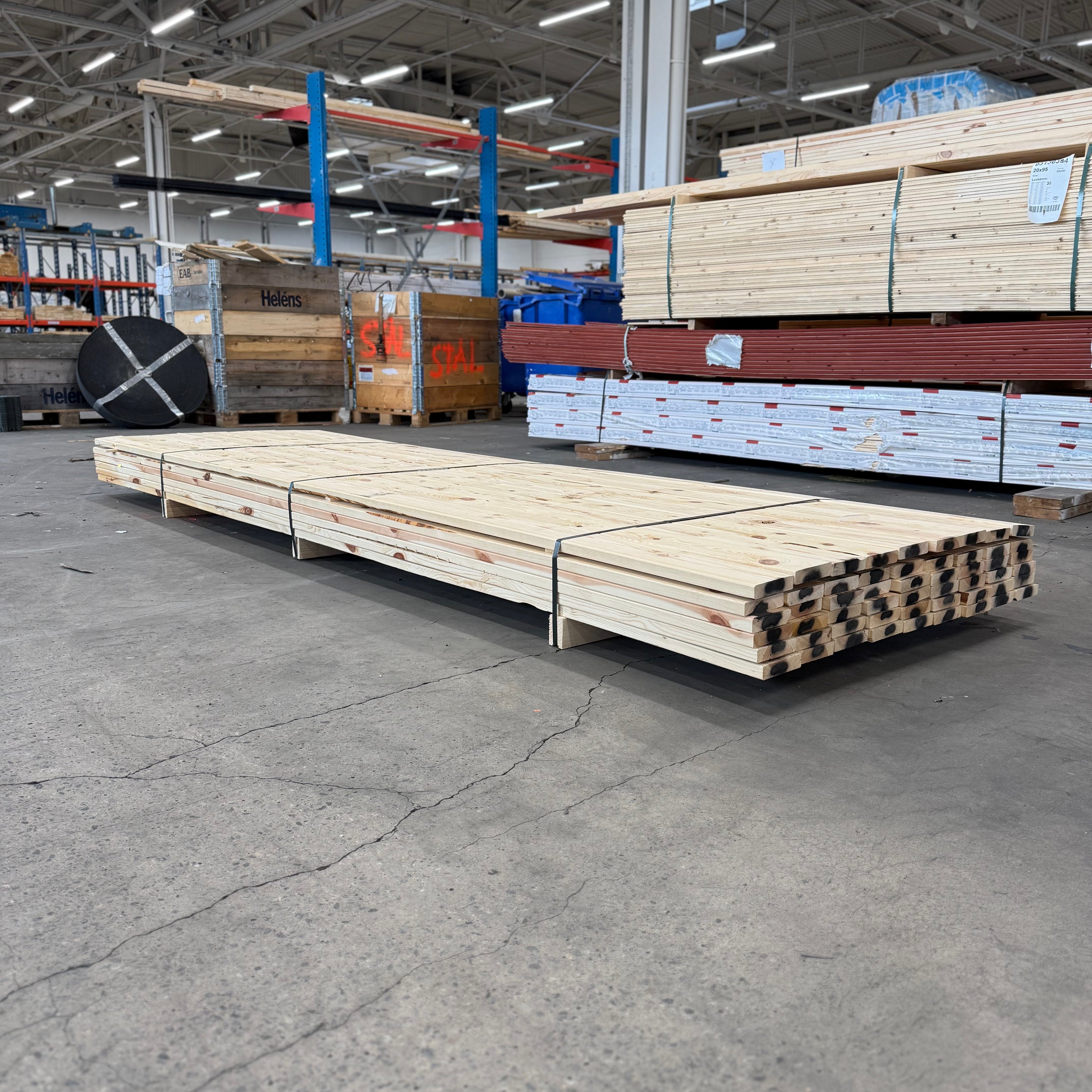 Paket Hyvlade Brädor 28x120mm, 3.60m- 54st (Furu) B-sortering