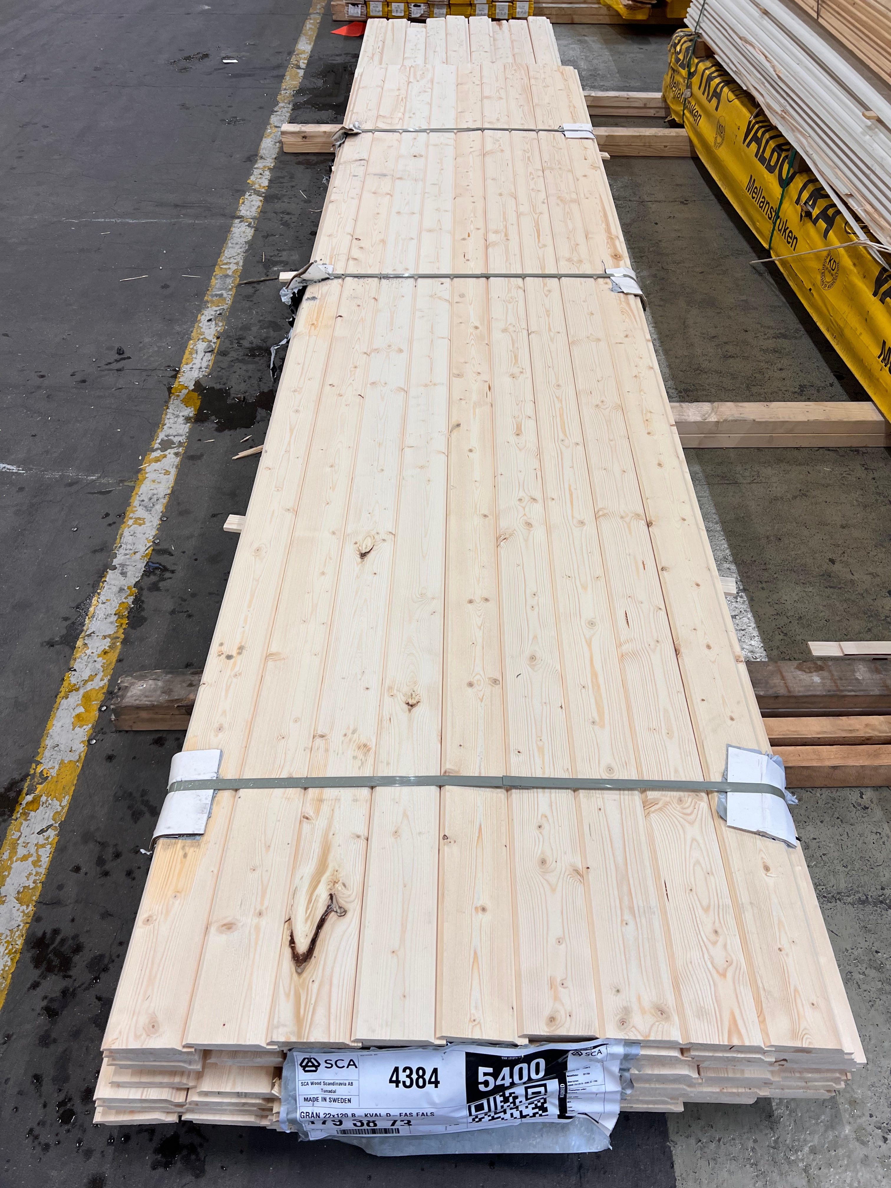 Dubbelfas fals 22x120 – 81 st  4,30-5,40m (B-sortering)