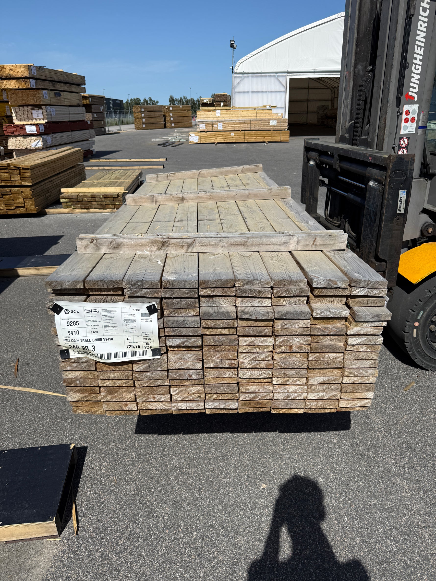 Paket Trall 28x120mm 3,00m 144st Impregnerad