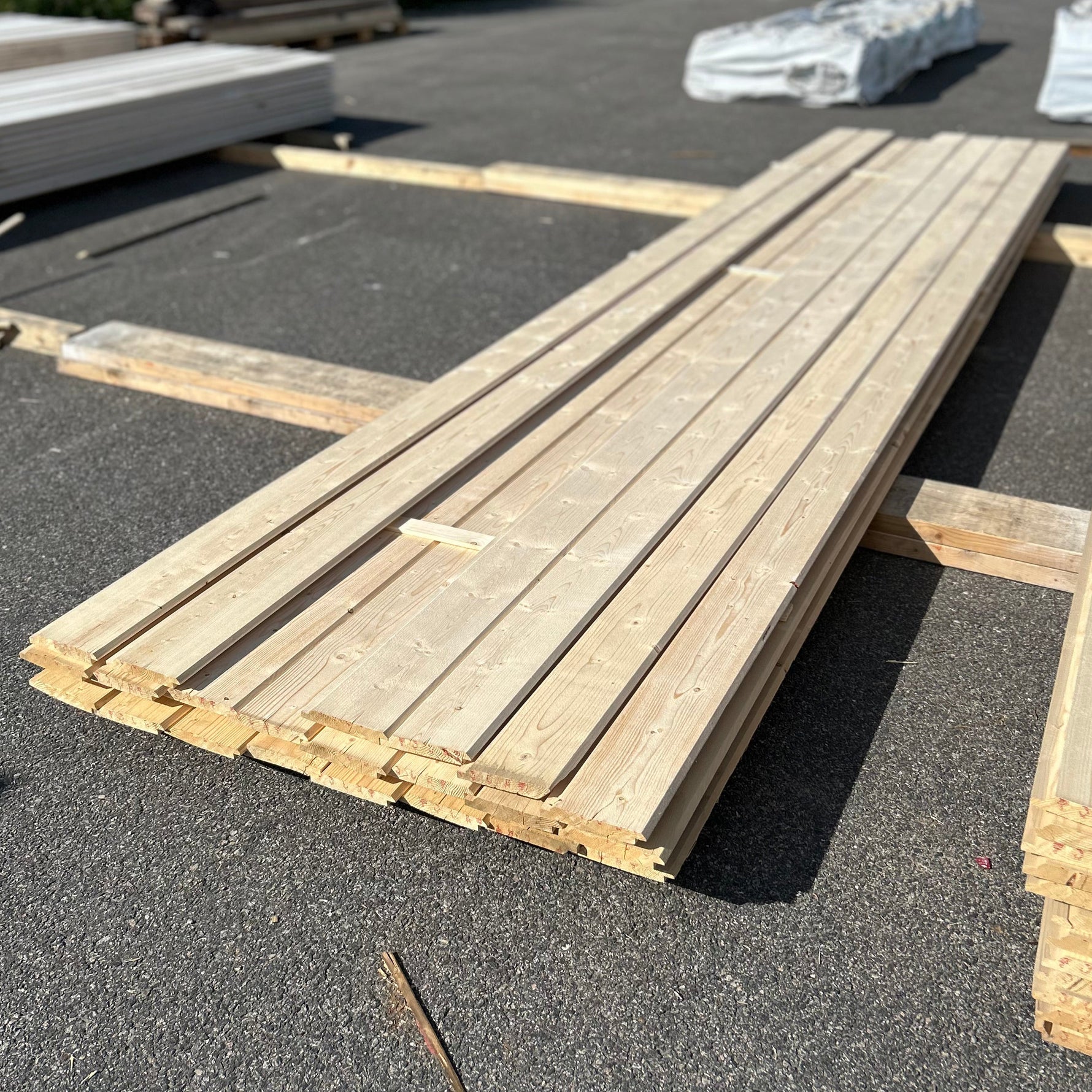 Paket Ytterpanel Dubbelfasspont 22x145mm, 22st 4.80m Obehandlad