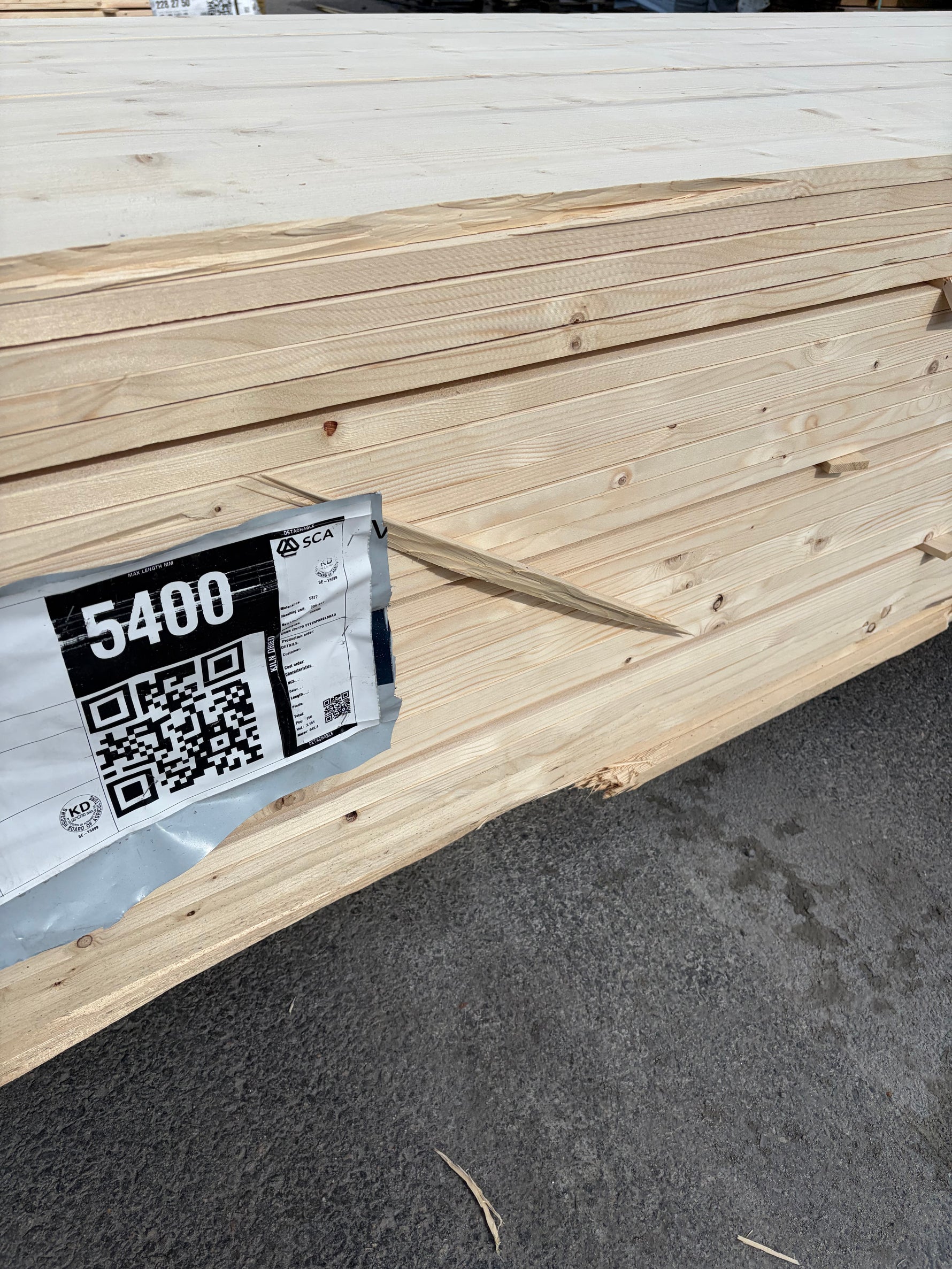 Paket Ytterpanel 22x170mm, 156st 5,40m (Andra sortering)