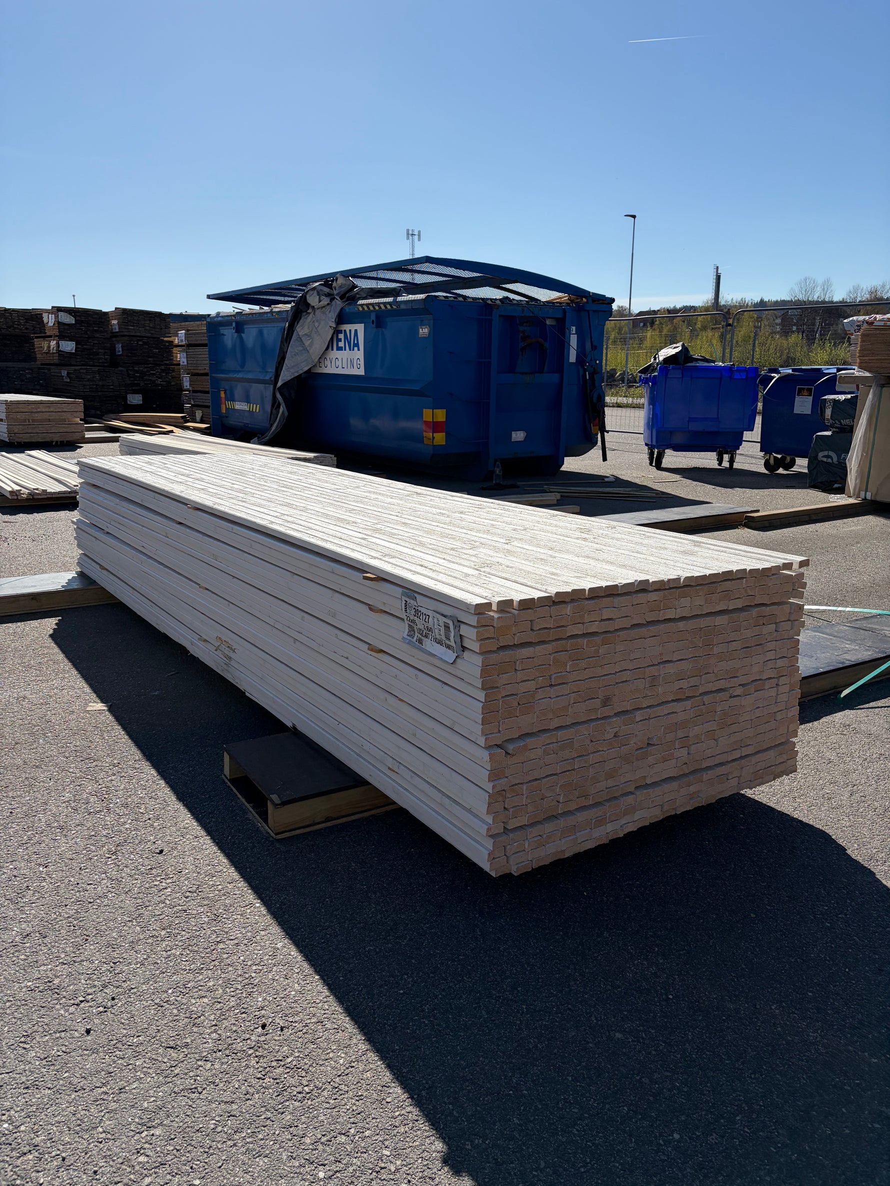 Parti Lockläkt 22x45mm, 528st 3.6m- Grundmålade