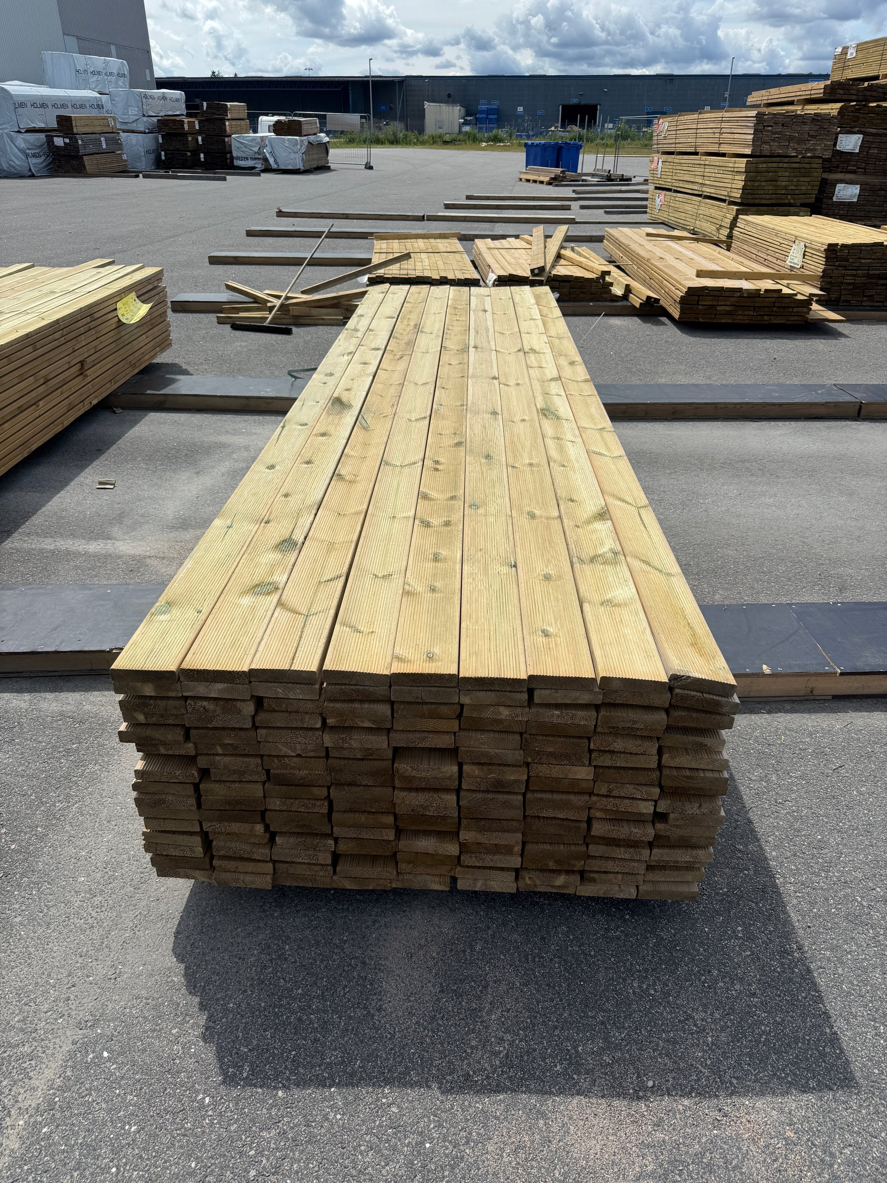 Paket Tryckimpregnerad Rillad Trall 28x120mm, 144st 4.20m- Väderbitet