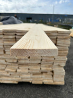 Parti Finsågade Brädor 22x120 mm – 3.60–4.80 m (Andra sortering)