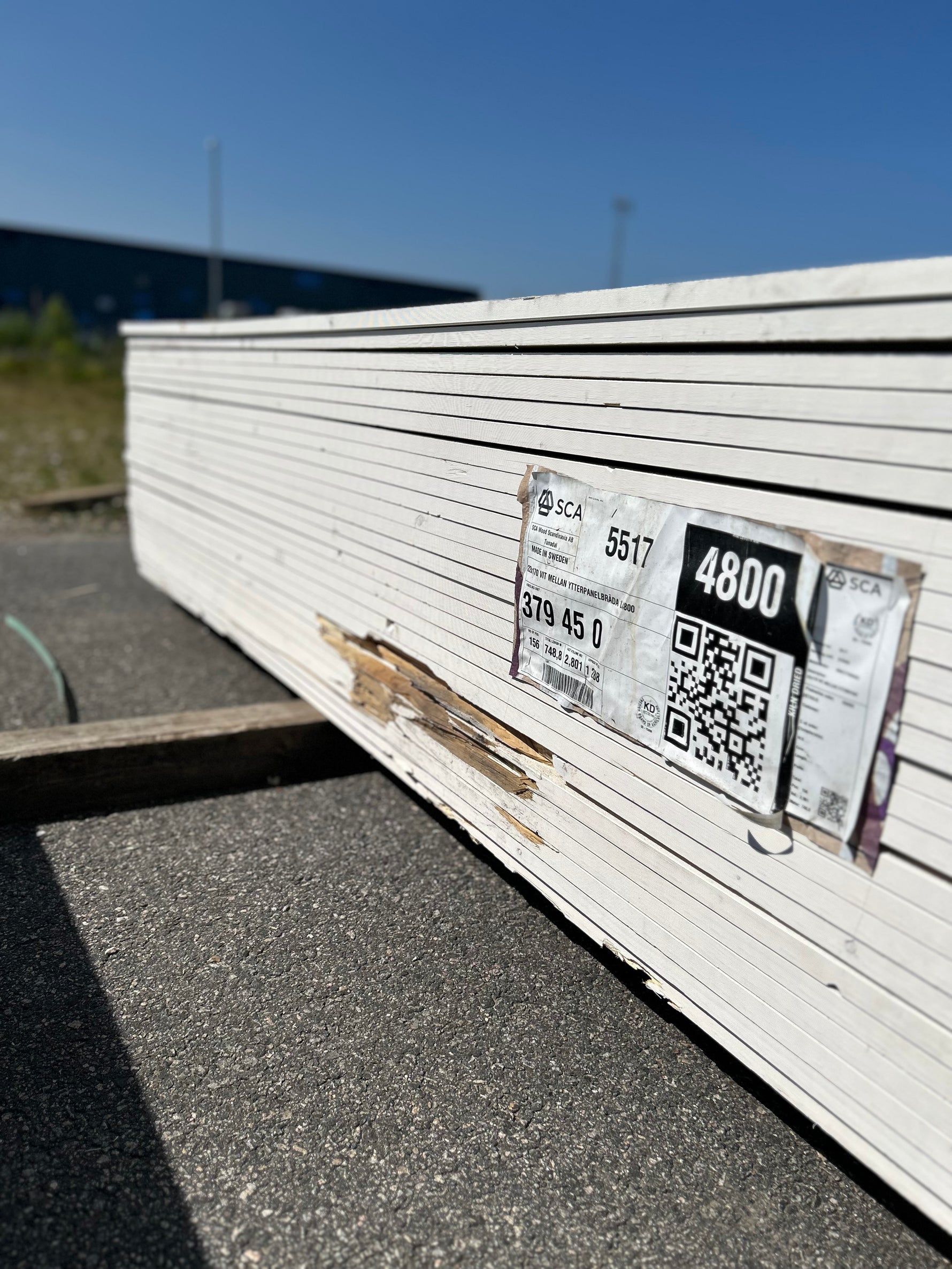 Paket Finsågade Brädor 22x170mm 4.80m 156st Mellanstruken