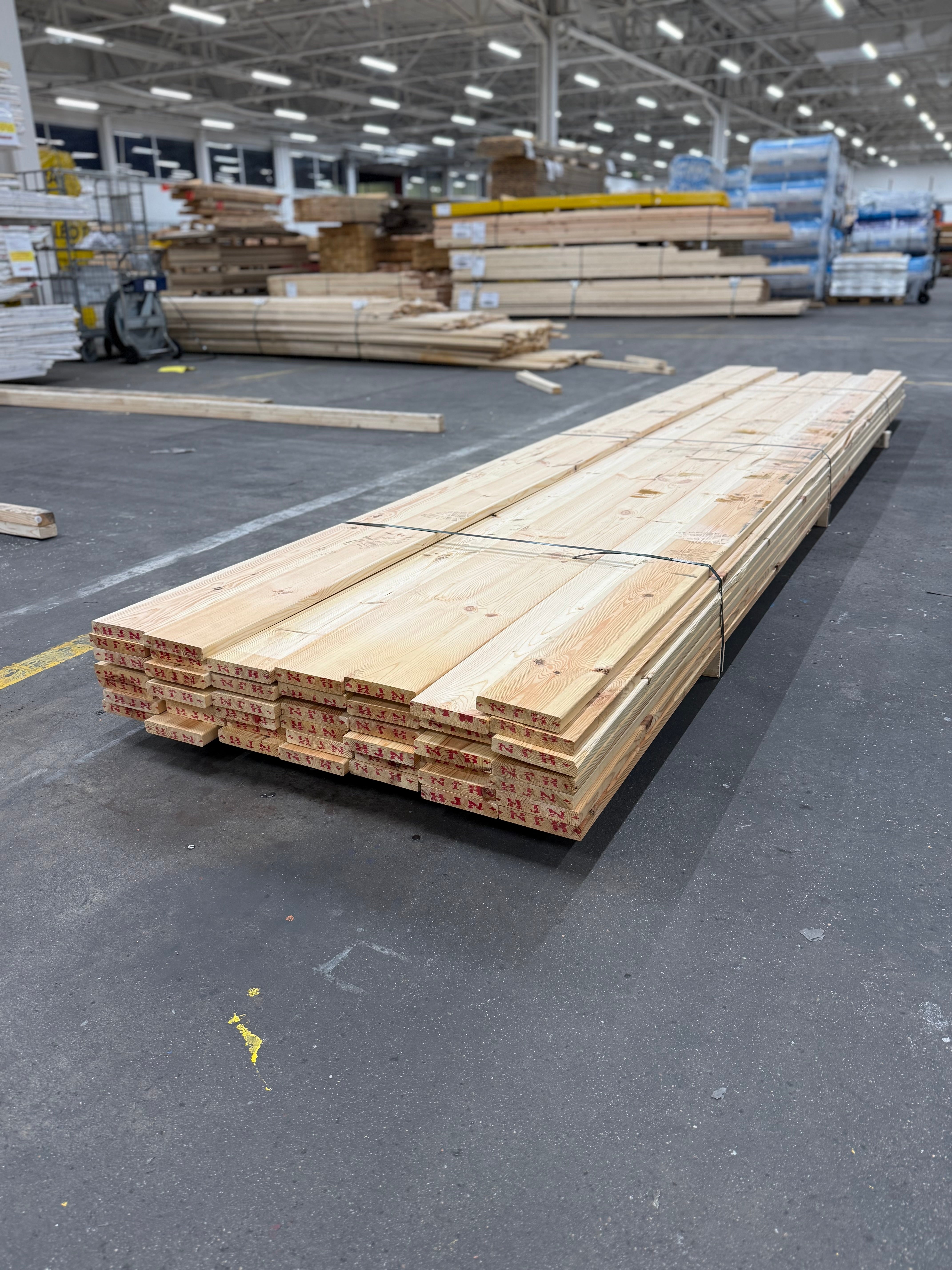 Paket Hyvlade Brädor 27x145mm 4.80m- 44st (Furu) B- sortering