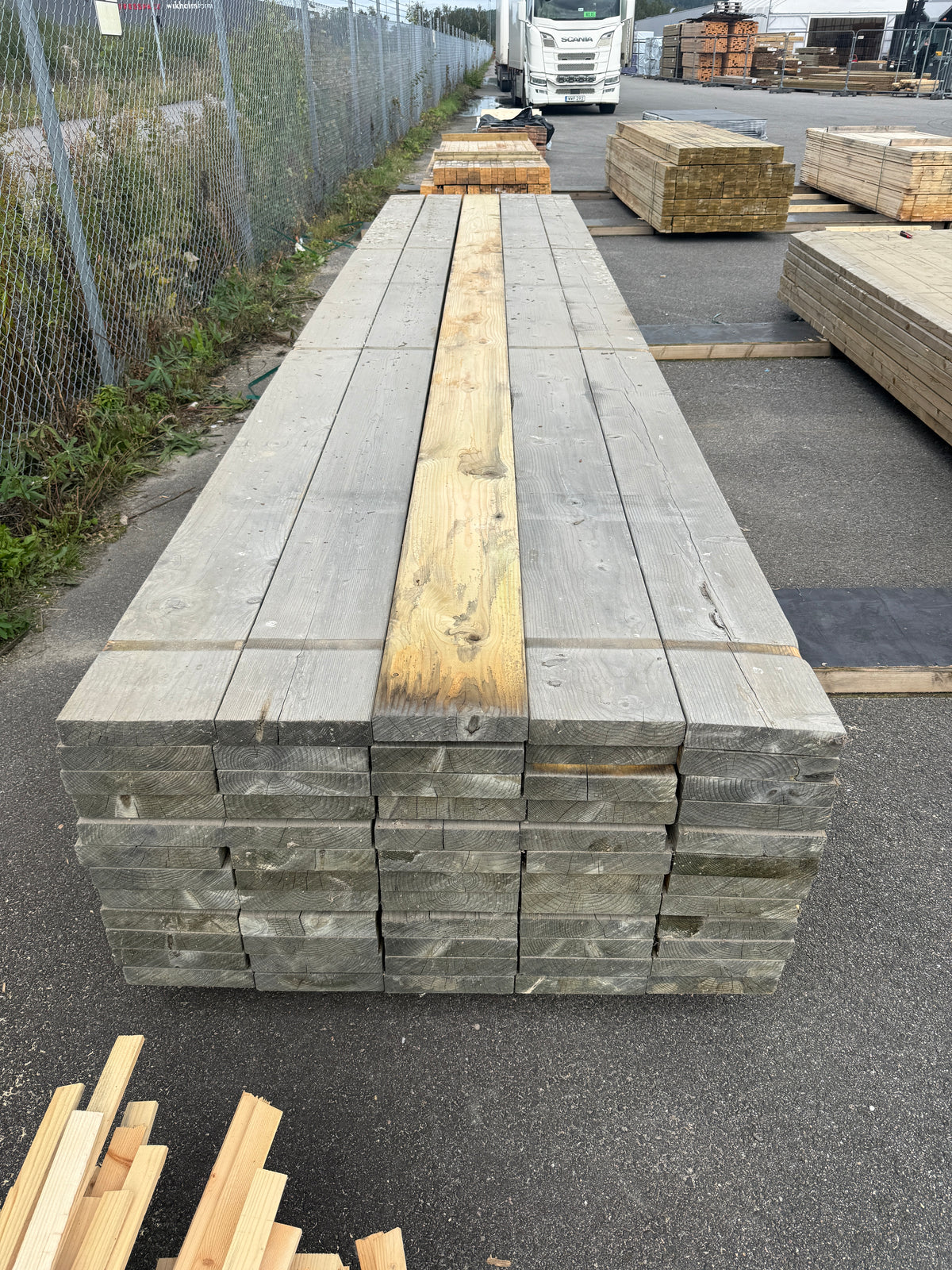 Paket Tryckimpregnerade Reglar 45x220mm 5,40m 60st Gran (Dålig impregnering)