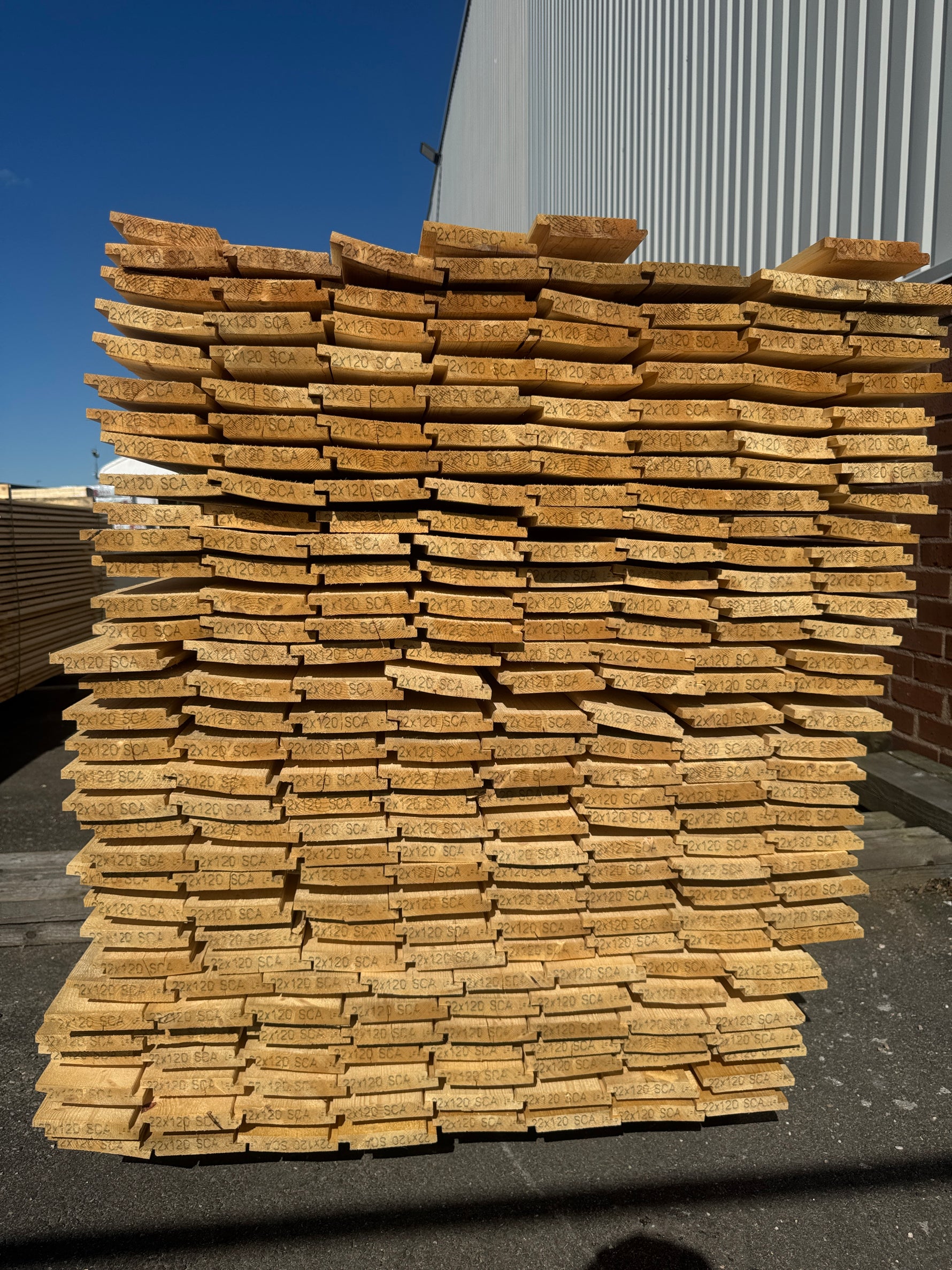Paket Ytterpanel 22x120mm 4,80m 260st Obehandlad
