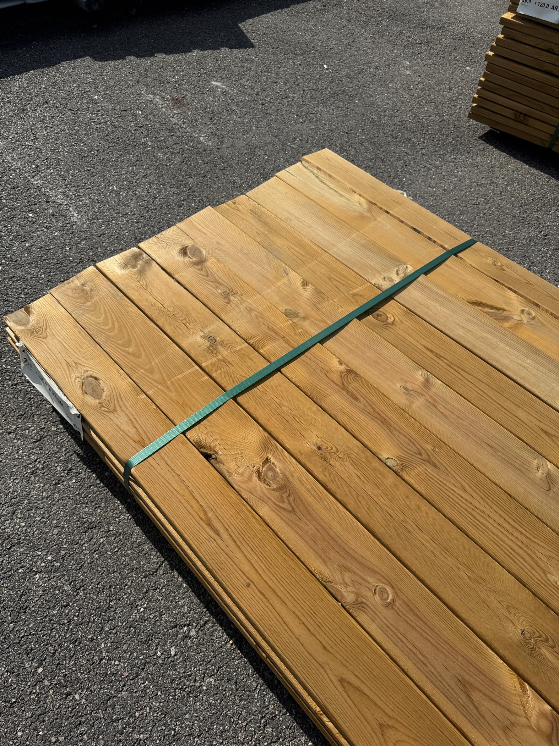 Paket Tryckimpregnerad Trall 28x120 – 45st – 4.80 m – NTR AB – B - Sortering