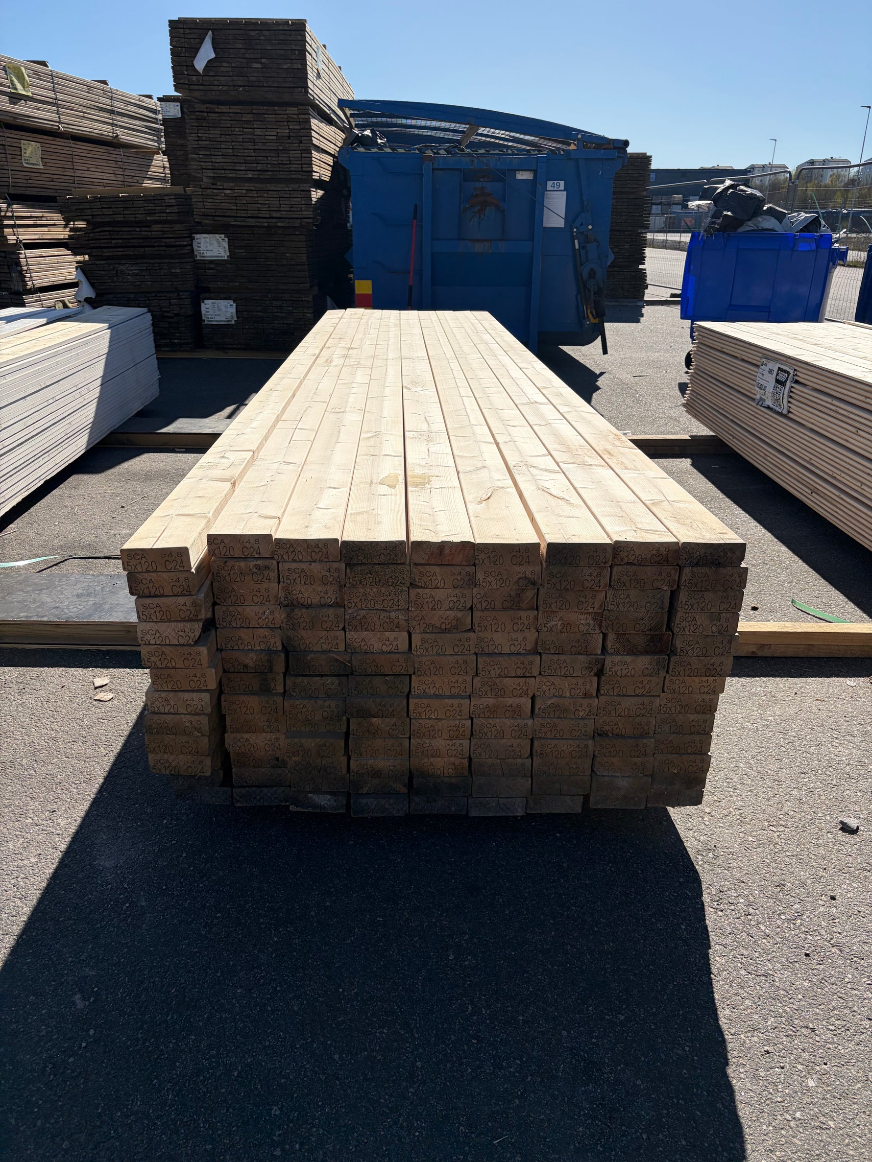 Paket Reglar 45x120mm 4,80m 117st C24 Väderbitet