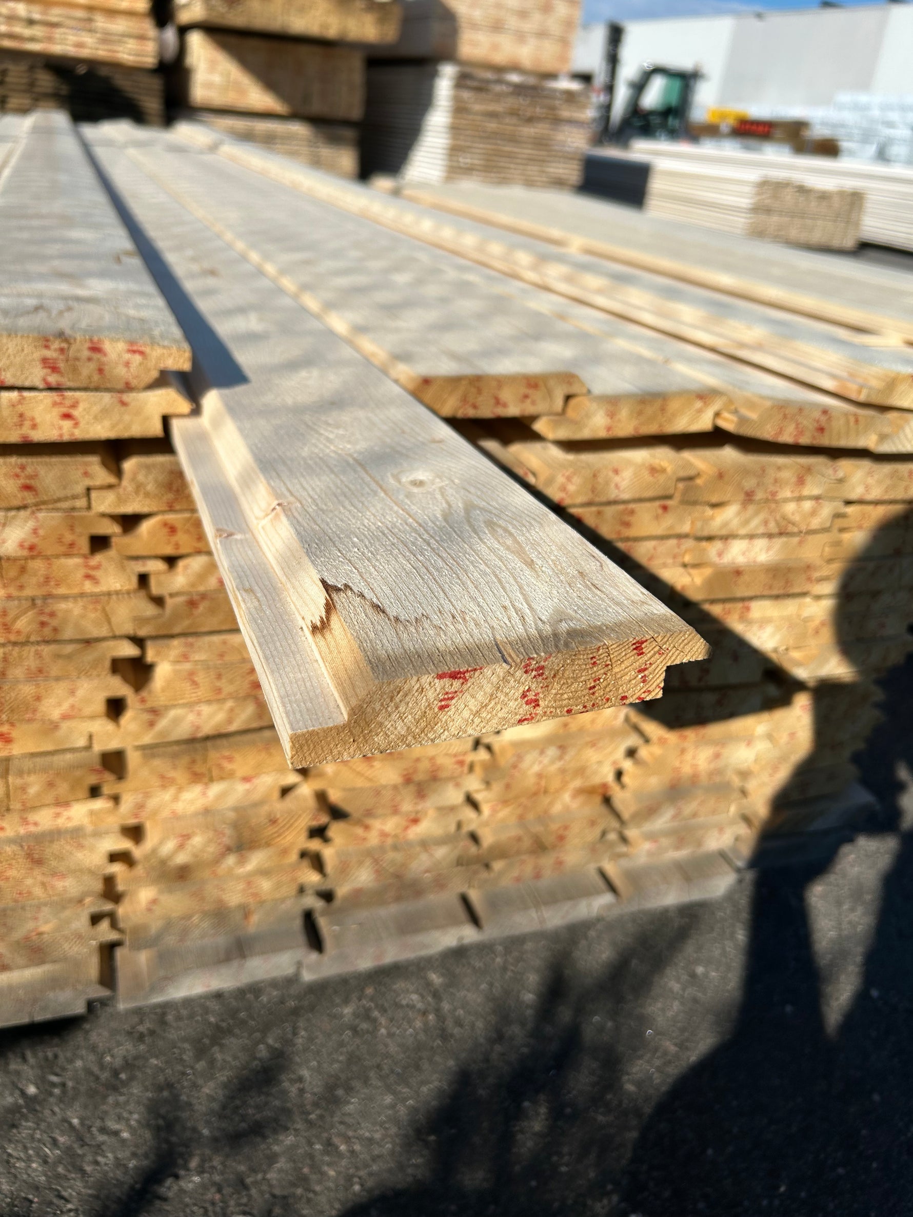 Paket Ytterpanel Dubbelfas Fals 22x120mm 3.60m 153st obh Väderbitet