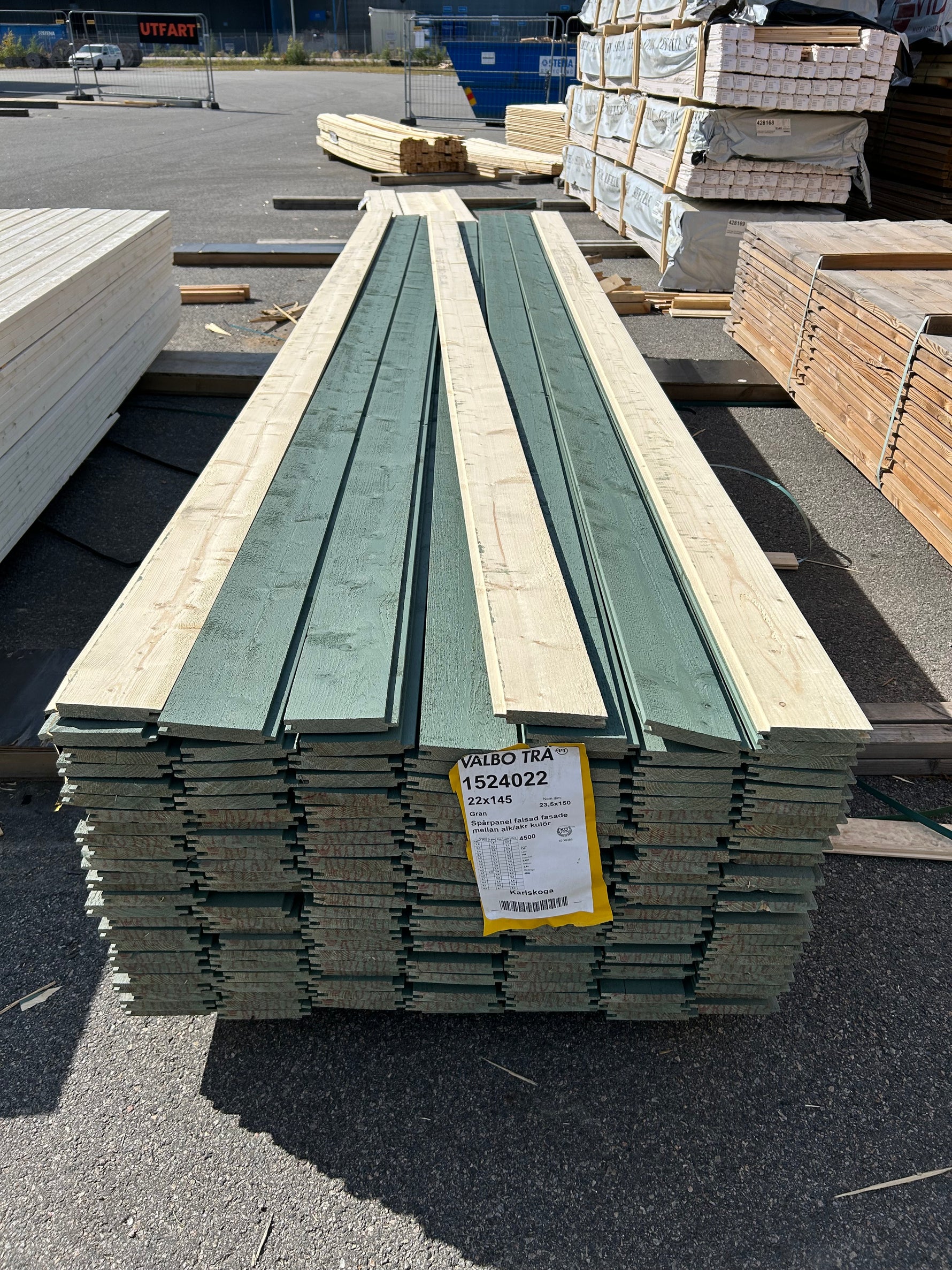 Paket Spontad Spårpanel 22x145mm 4,50m 170st Gran