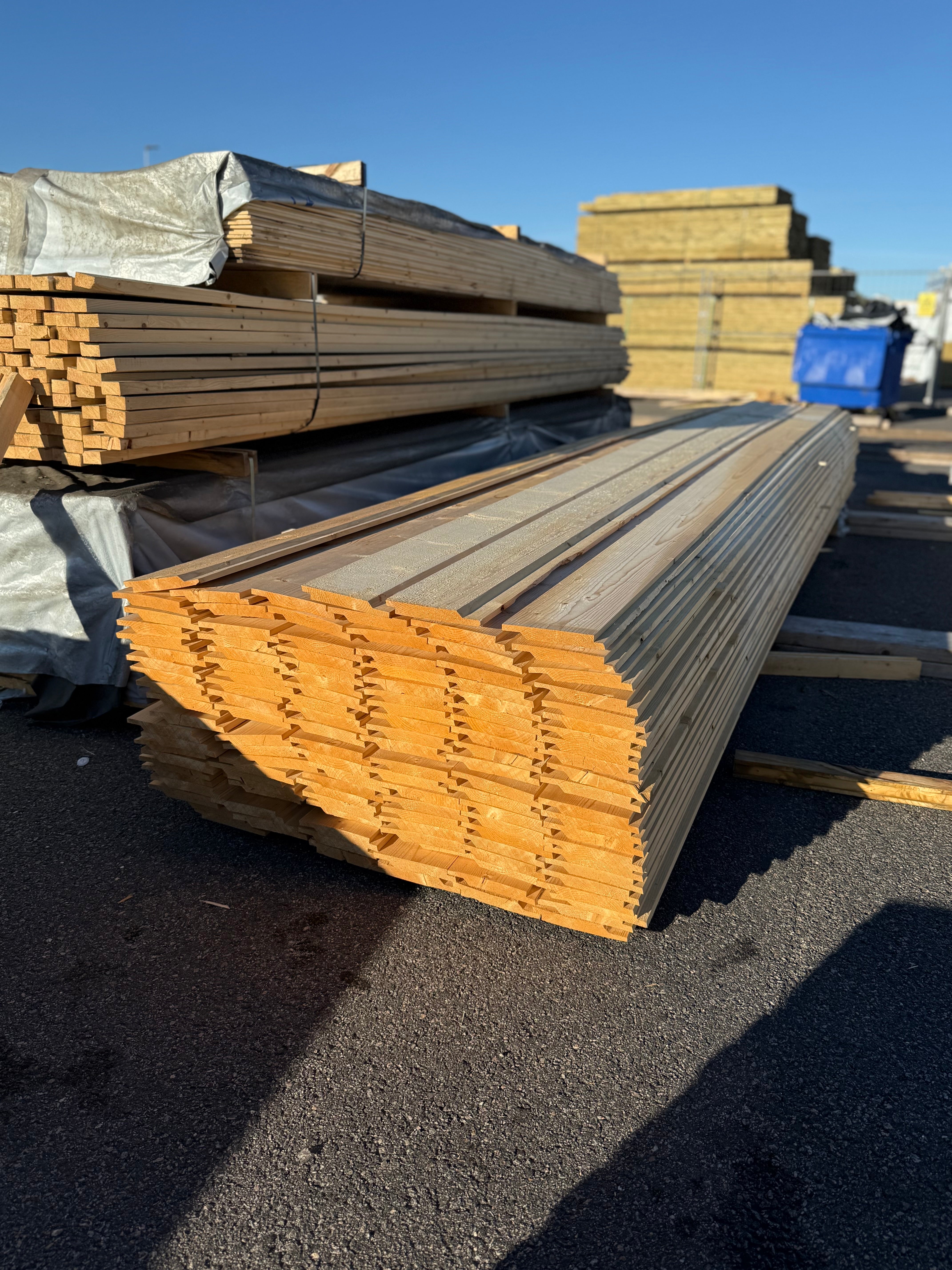 Paket Ytterpanel 22x165mm – 126 st 5,40 m (gran, obehandlad)