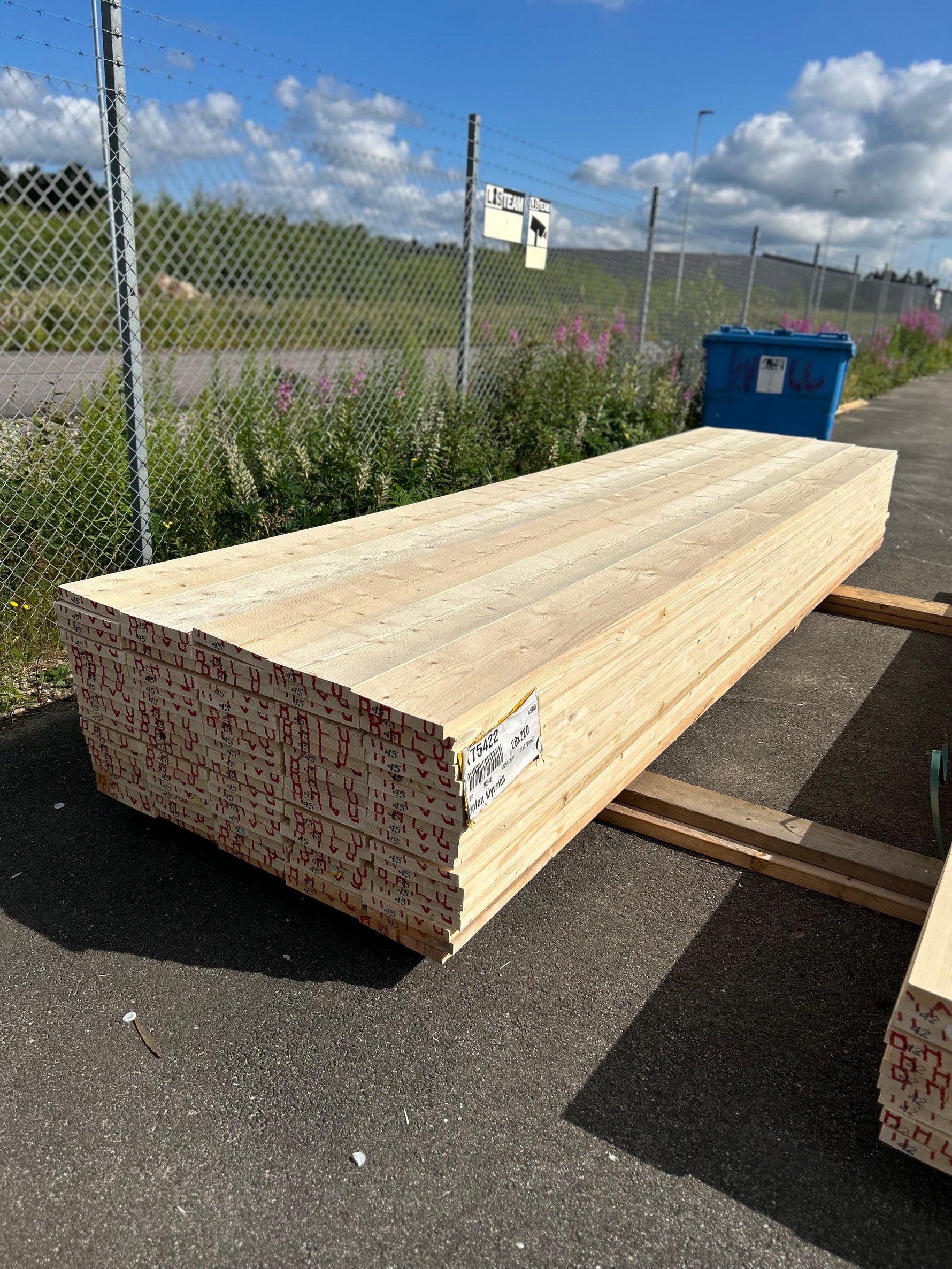 Paket Finsågade Brädor 28x220mm 4.50m 95st Obehandlade