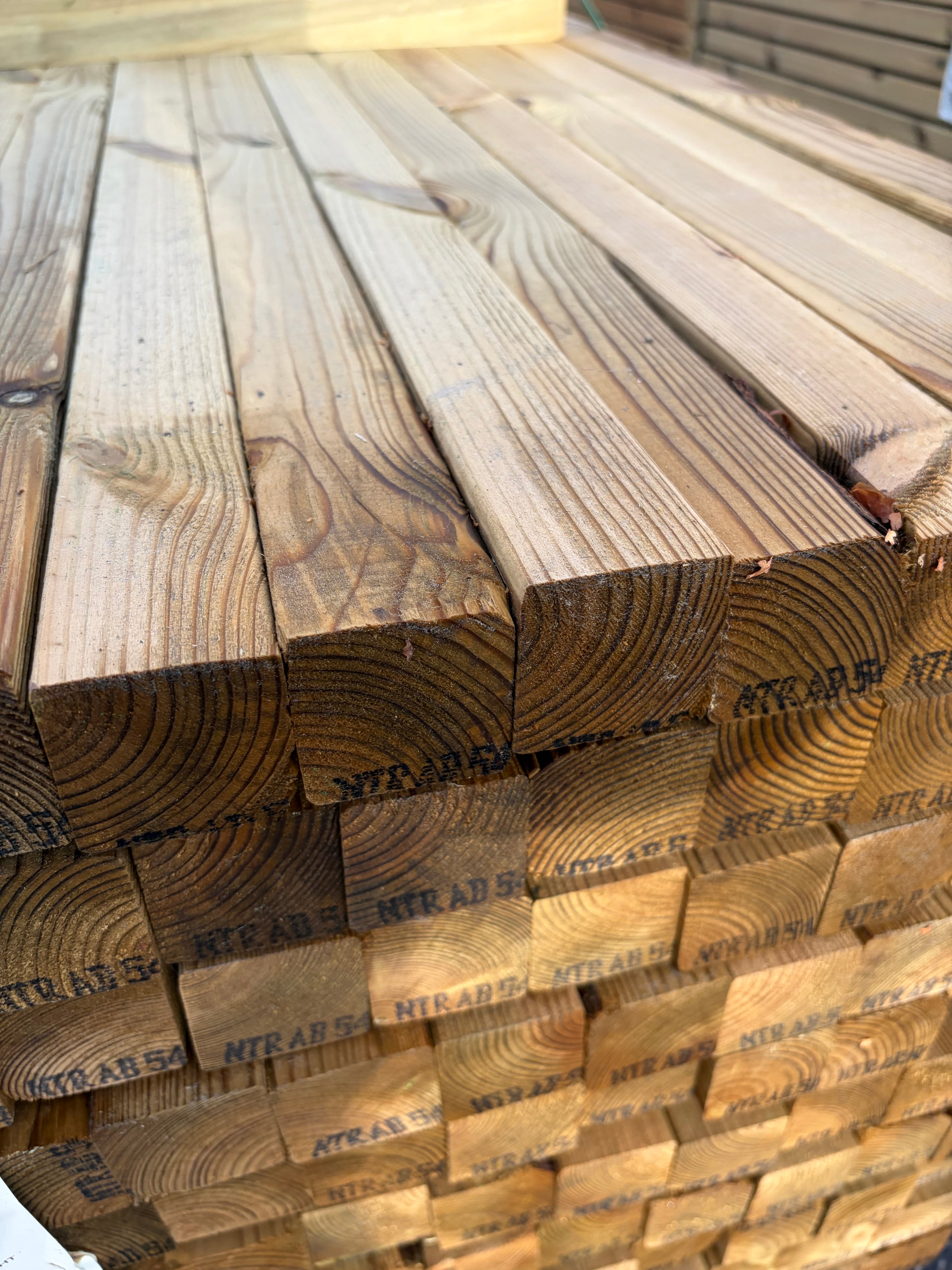 Paket Reglar 45x45mm – 220 st 5,40 m Tryckimpregnerad