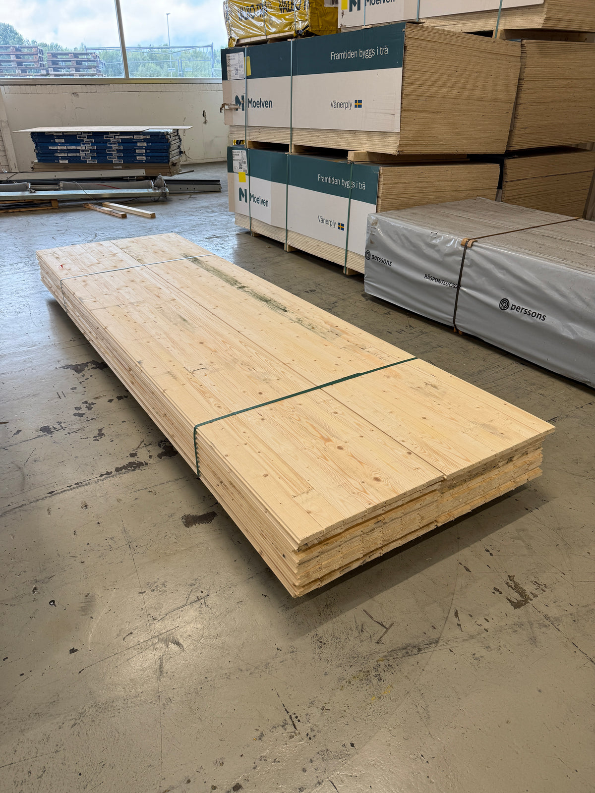 Parti Råspontluckor 20x540x3600mm 22st (Fuktskadat)