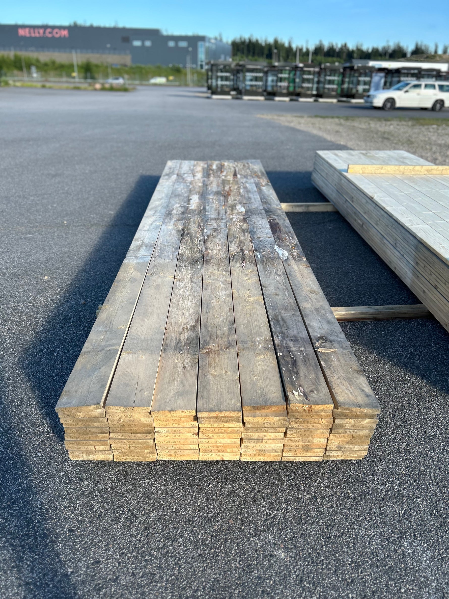 Paket Finsågade Brädor 22x145mm, 77st 4.20m Fuktskadad