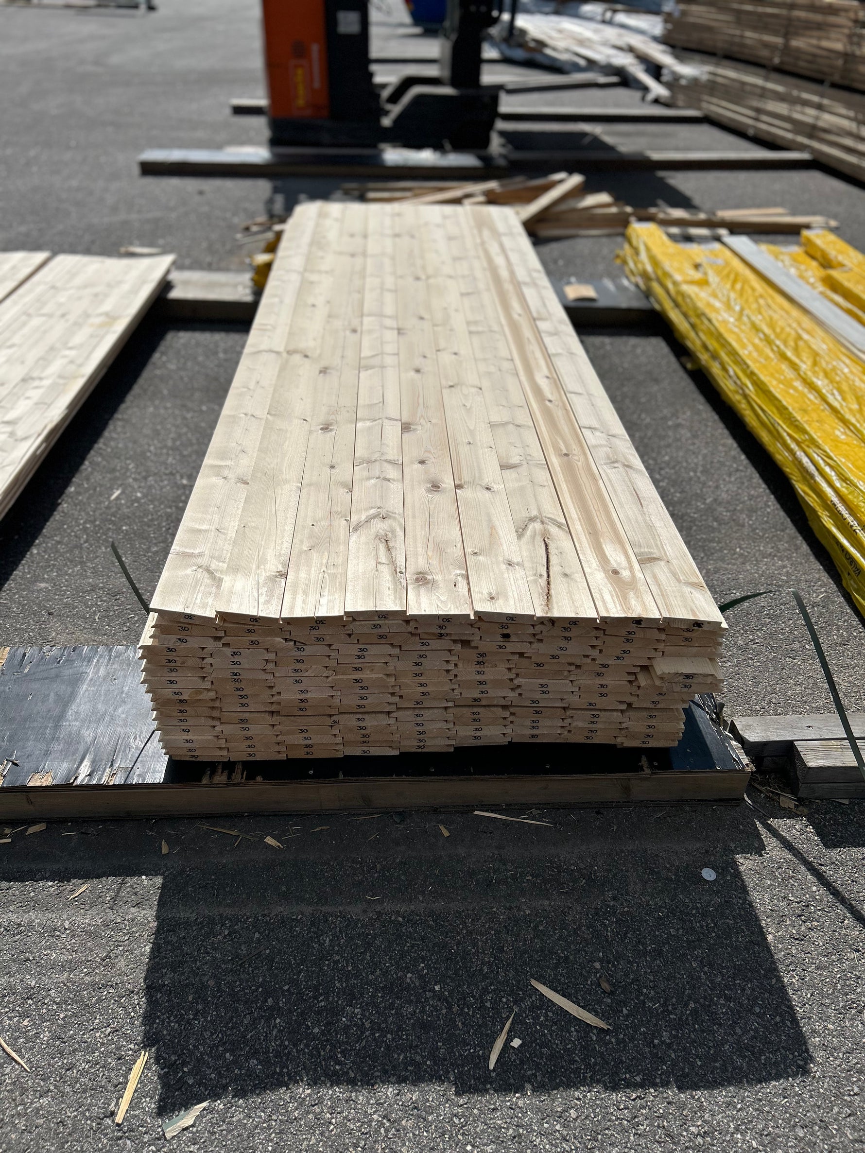 Paket Ytterpanel Dubbelfas Fals 22×120 mm 3,00 m 135 st Obehandlad