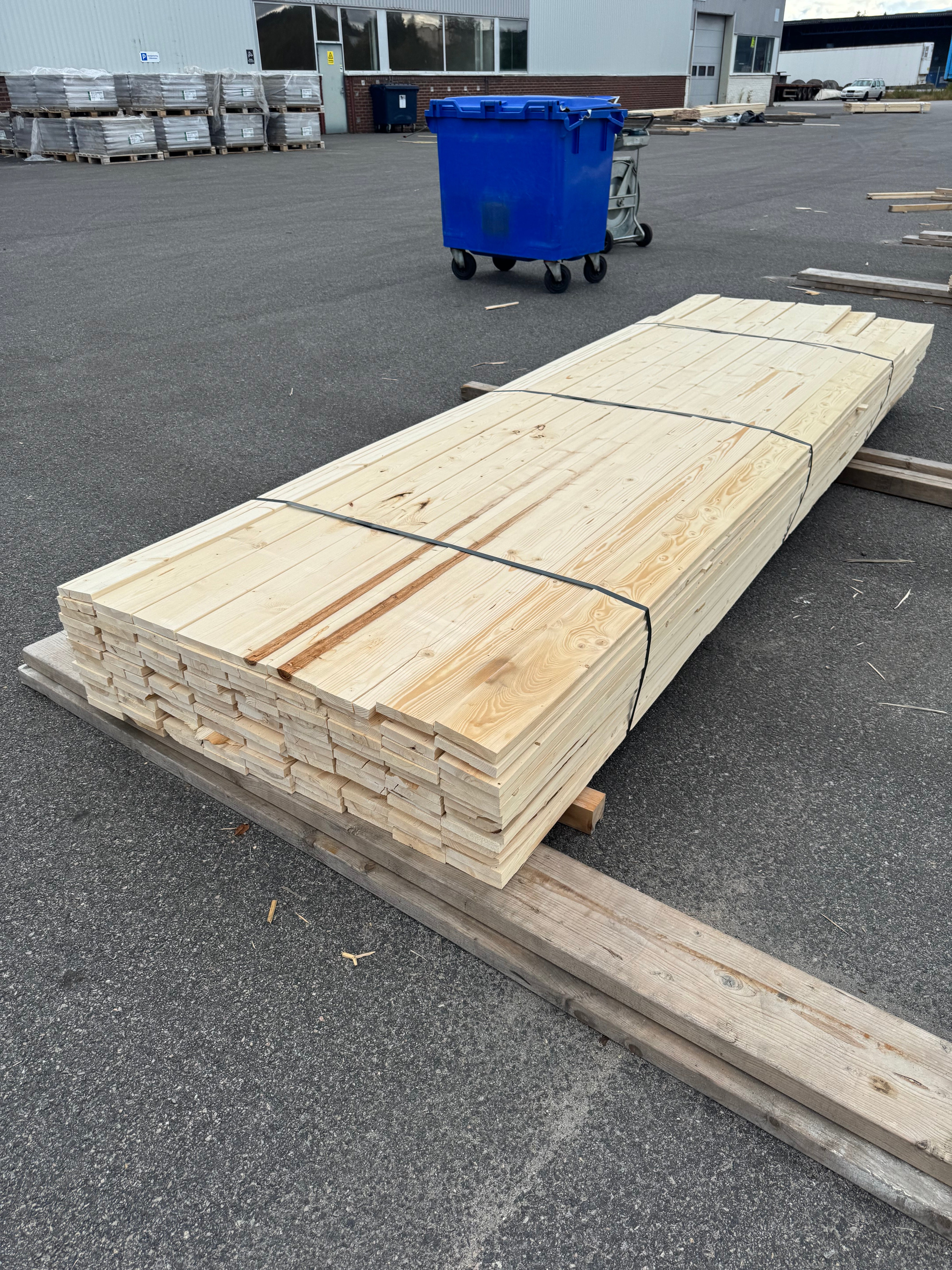 Paket Finsågad Panel 22x120mm 126st 3.0–3.60m – Andra sortering