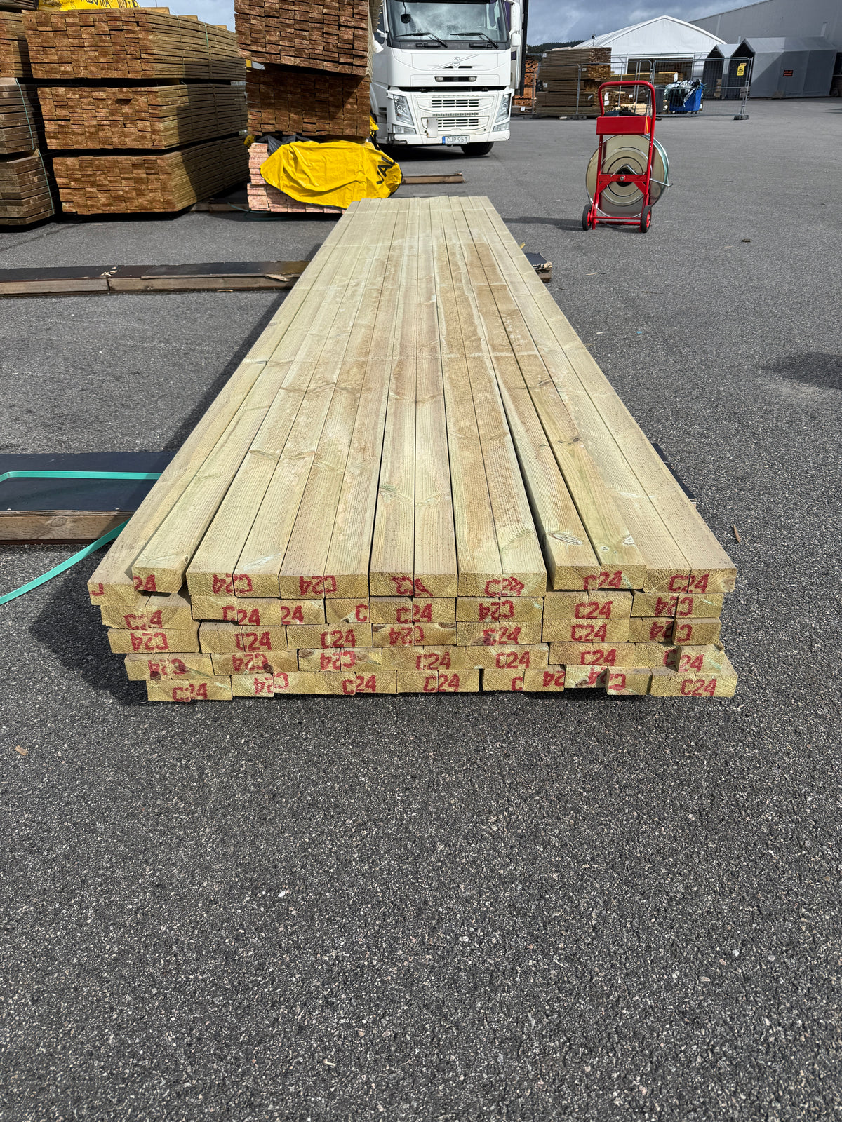 Paket Tryckimpregnerade Reglar 45x70mm, 70st 5,40m