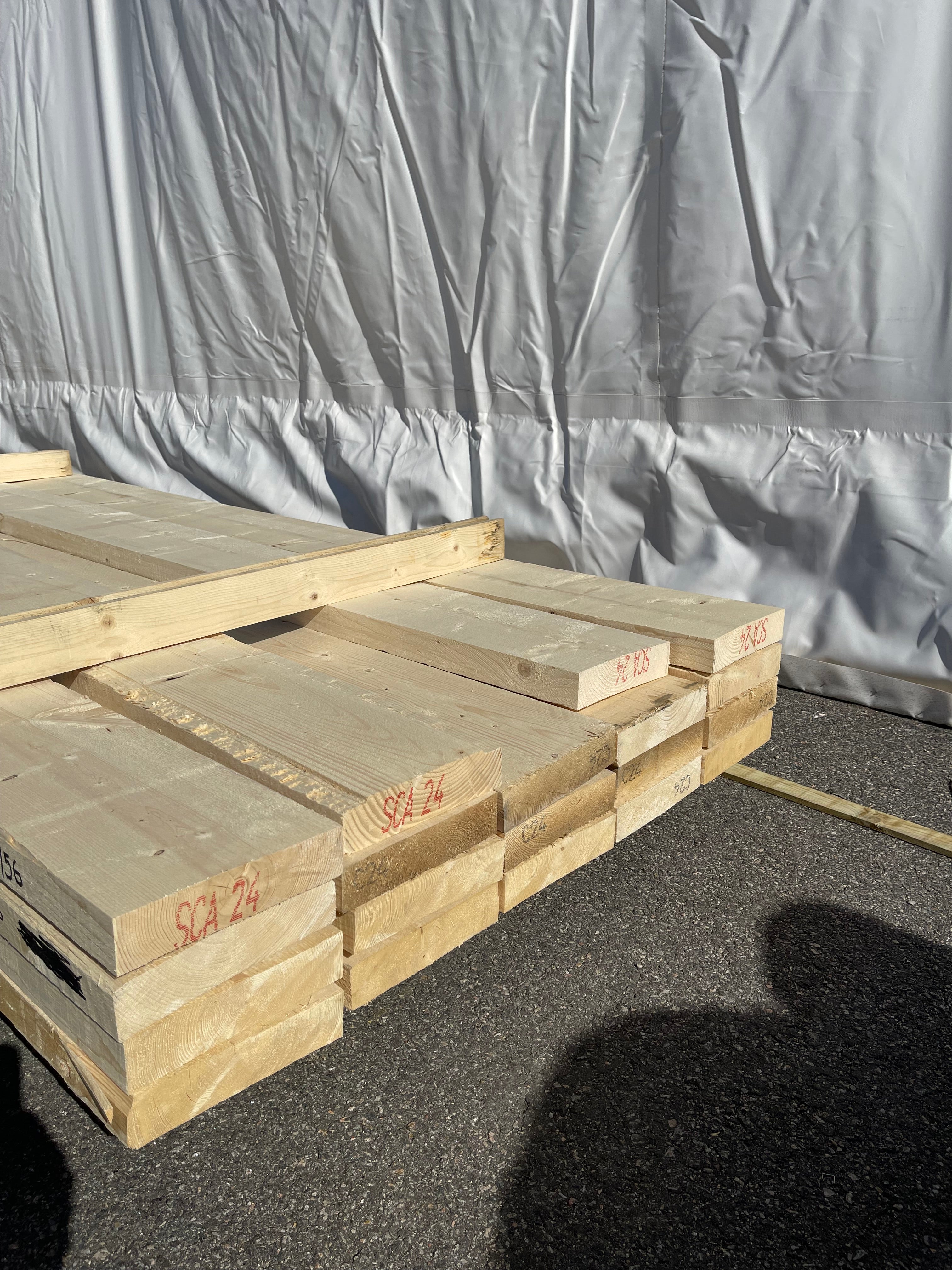 Paket Reglar Ohyvlade 47x200 mm – 4,80 m (13 st) + 4,50 m (6 st)