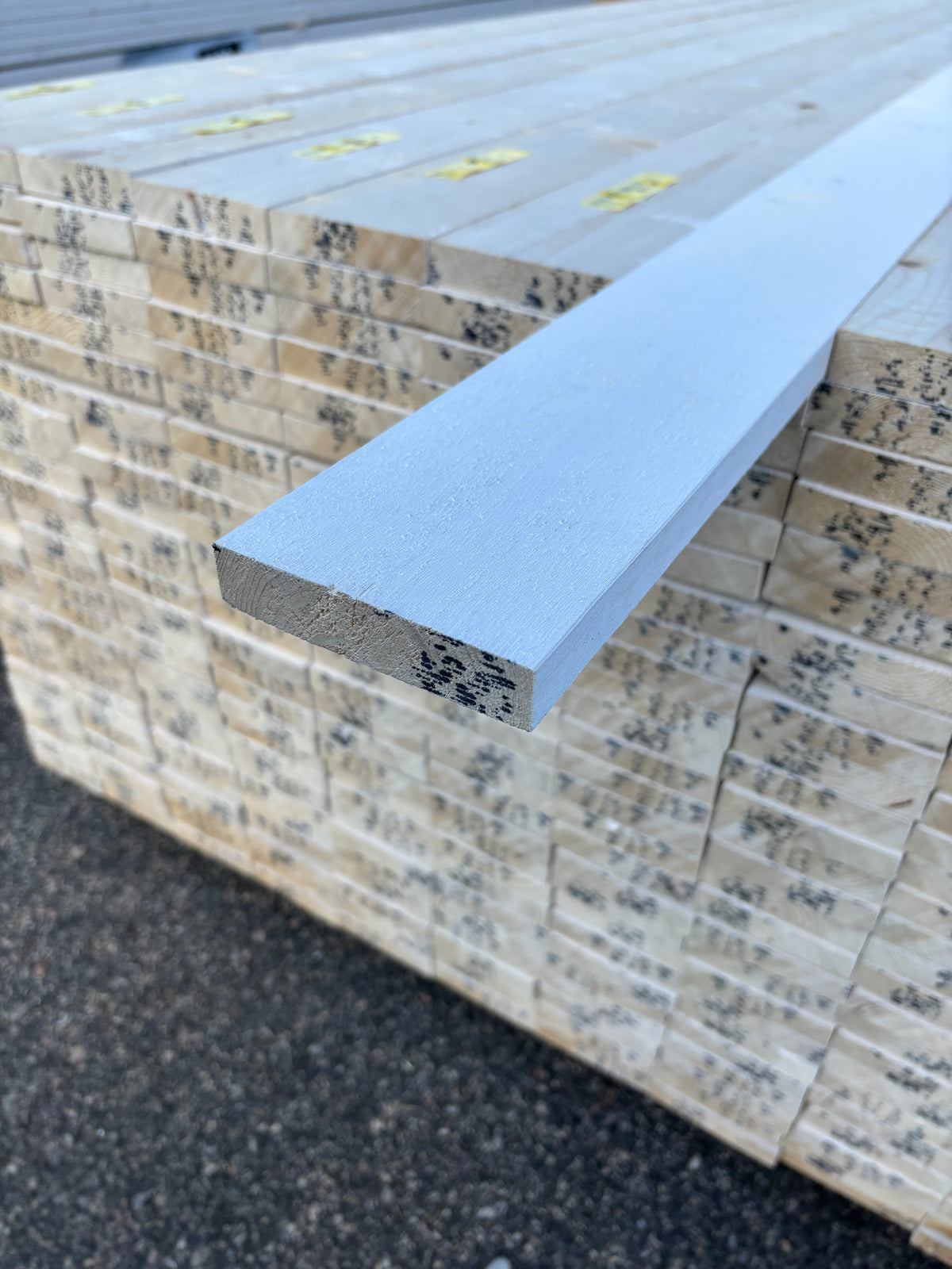 Paket Finsågade Brädor 22x95mm 3,60m 286st Vit Mellanstruken